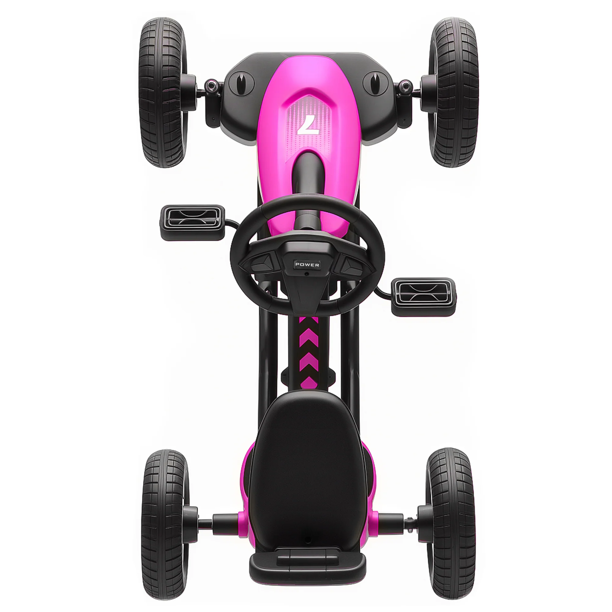 AIYAPLAY Pedal Go-Kart For Kids With Silent EVA Wheels, Metal Frame - Image 26