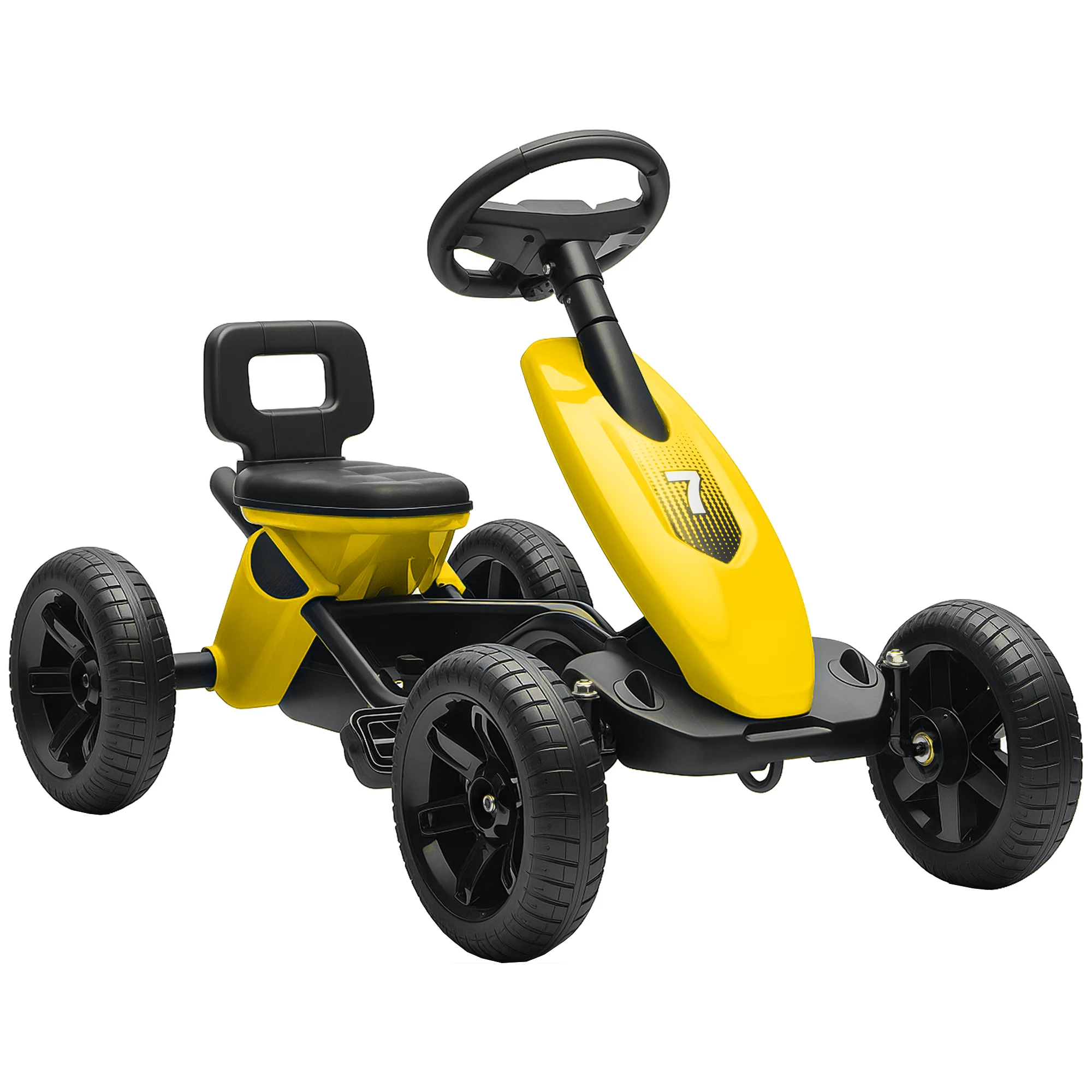 AIYAPLAY Pedal Go-Kart For Kids With Silent EVA Wheels, Metal Frame - Image 28