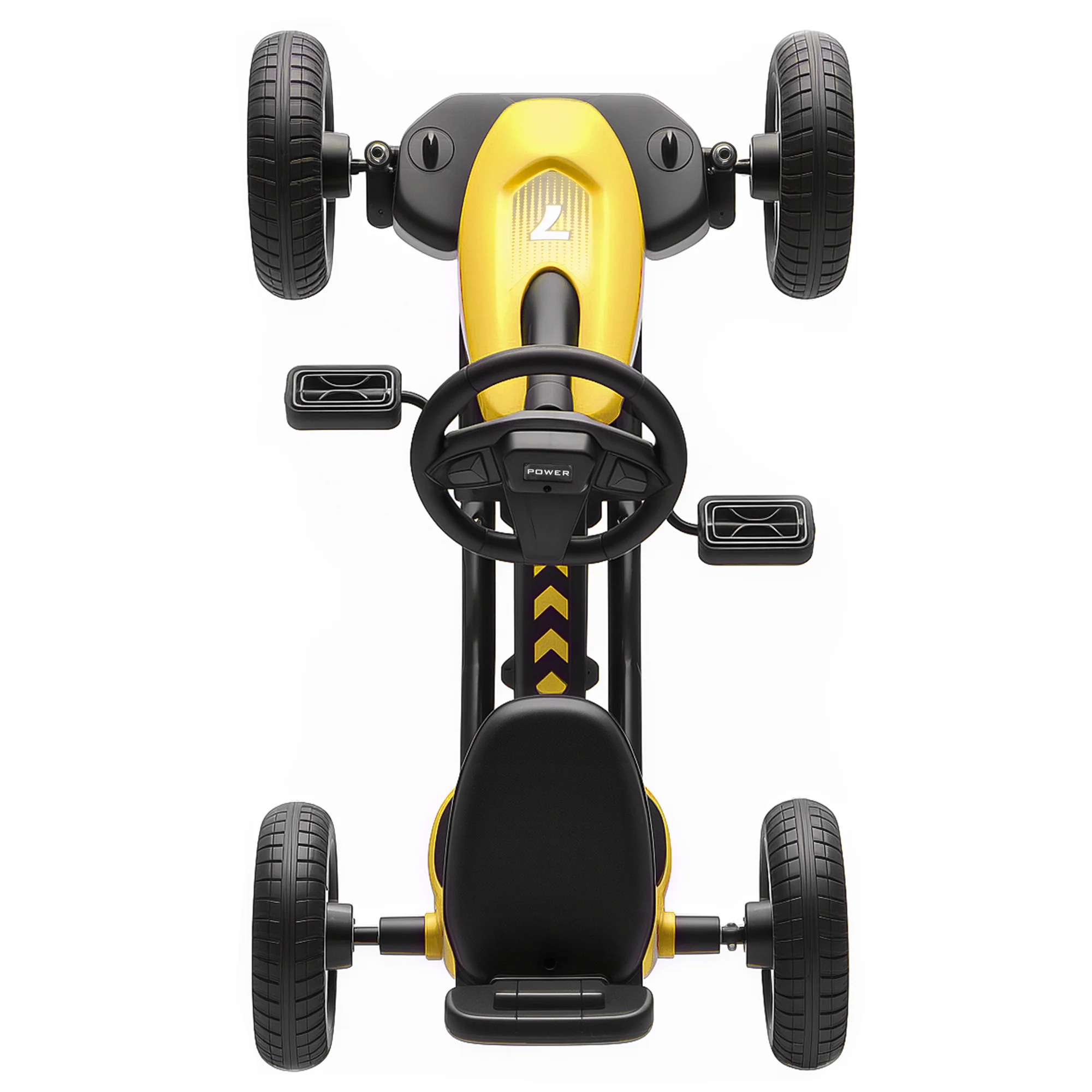 AIYAPLAY Pedal Go-Kart For Kids With Silent EVA Wheels, Metal Frame - Image 35