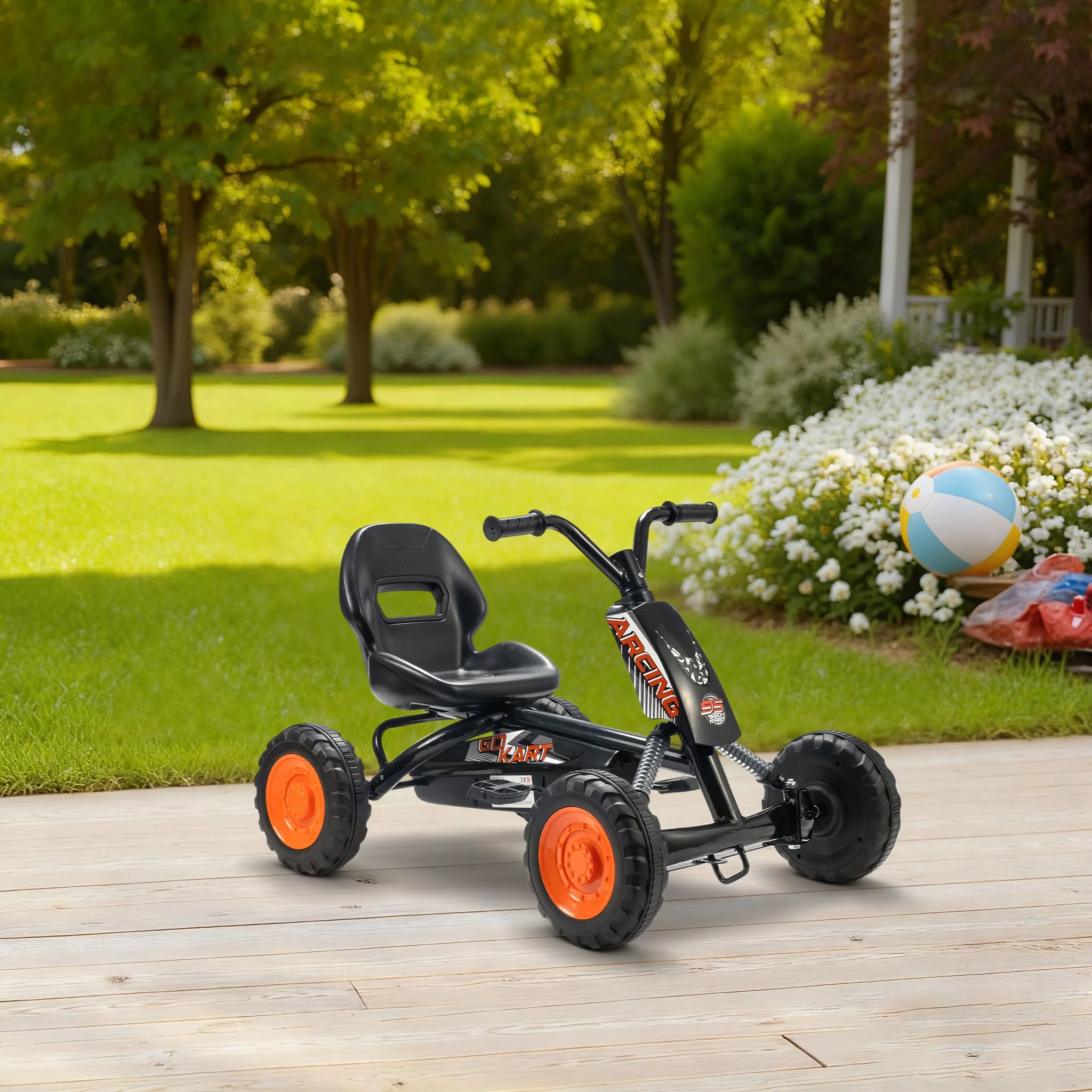 AIYAPLAY Pedal Go Kart, Go Kart For Kids Ages 2-5 Years, Black - Image 8