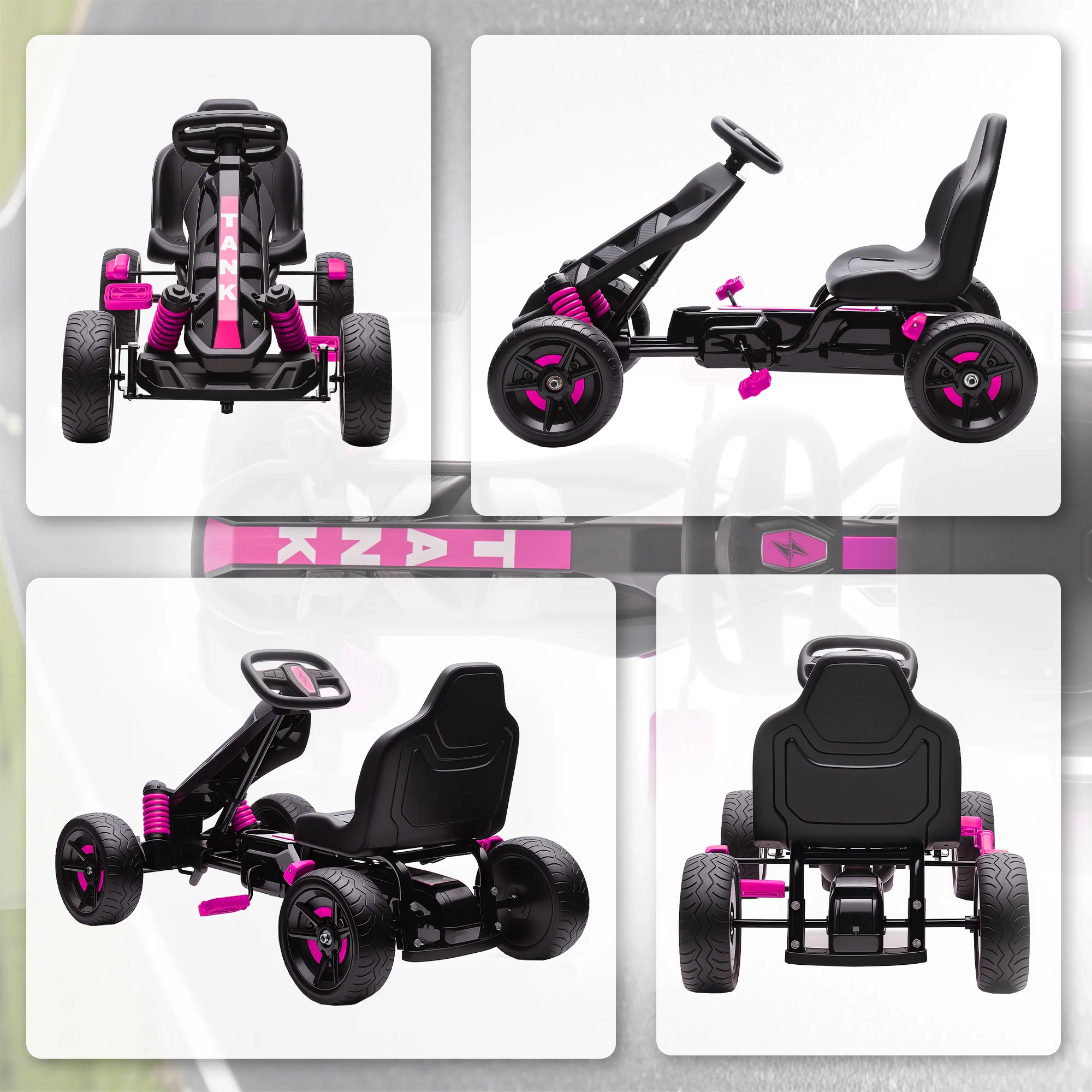 AIYAPLAY Pedal Go Kart With Automatic Clutch, For Ages 3-6 Years - Image 22