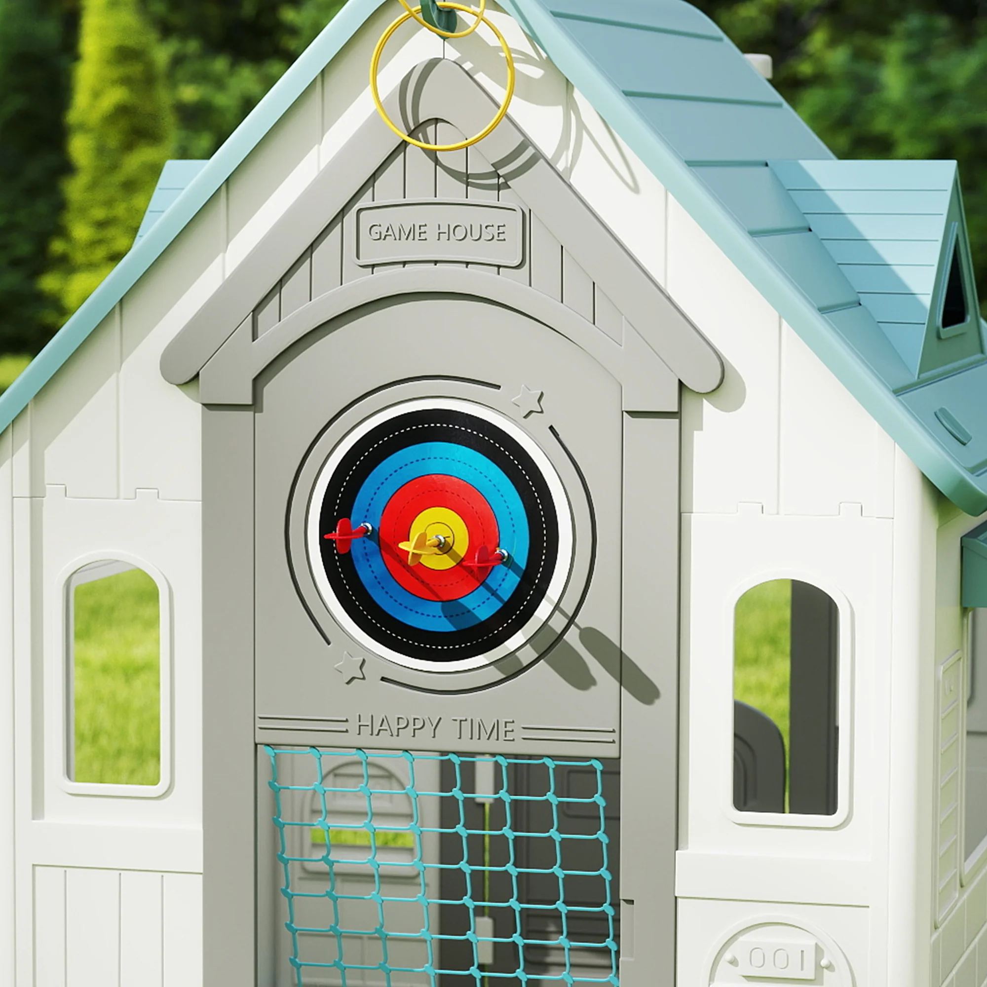 AIYAPLAY Playhouse For Kids Outdoor Indoor, 5 In 1 Garden House - Image 8
