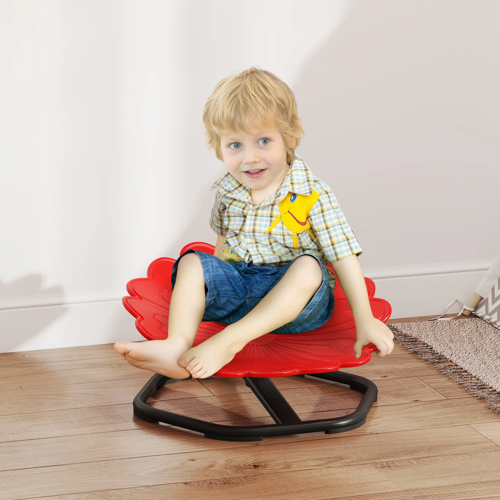 AIYAPLAY Sensory Spinning Chair, Kids Swivel Chair, Red - Image 2