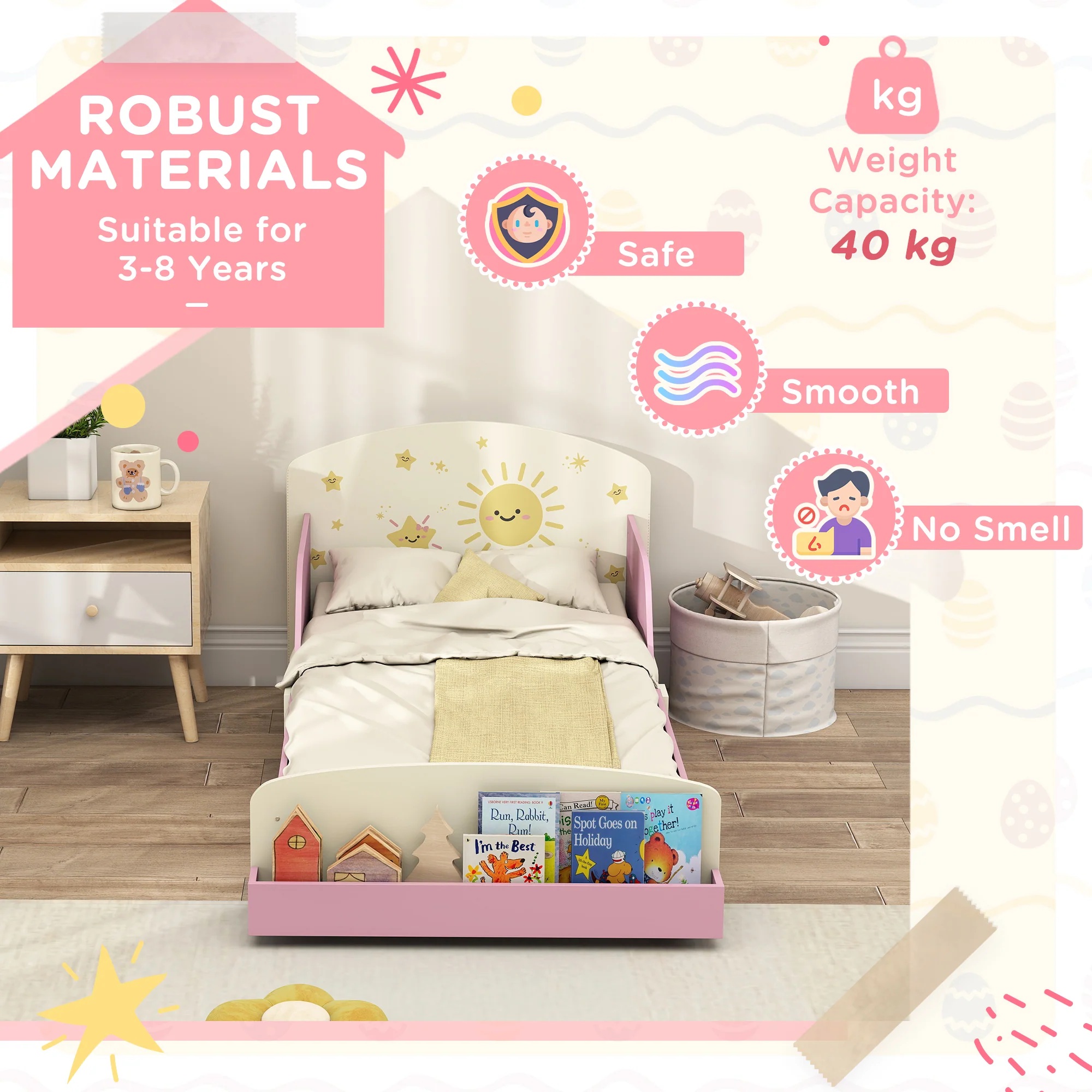 AIYAPLAY Toddler Bed Themed Kids Bed Frame With Storage - Image 16