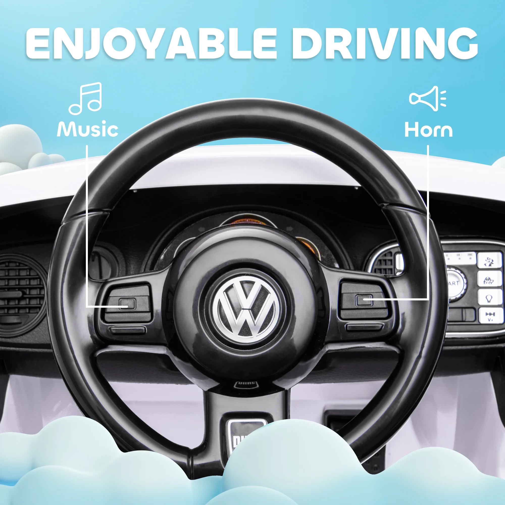 AIYAPLAY Volkswagen Beetle Licensed 12V Ride On Car W/ Remote Control - Image 17