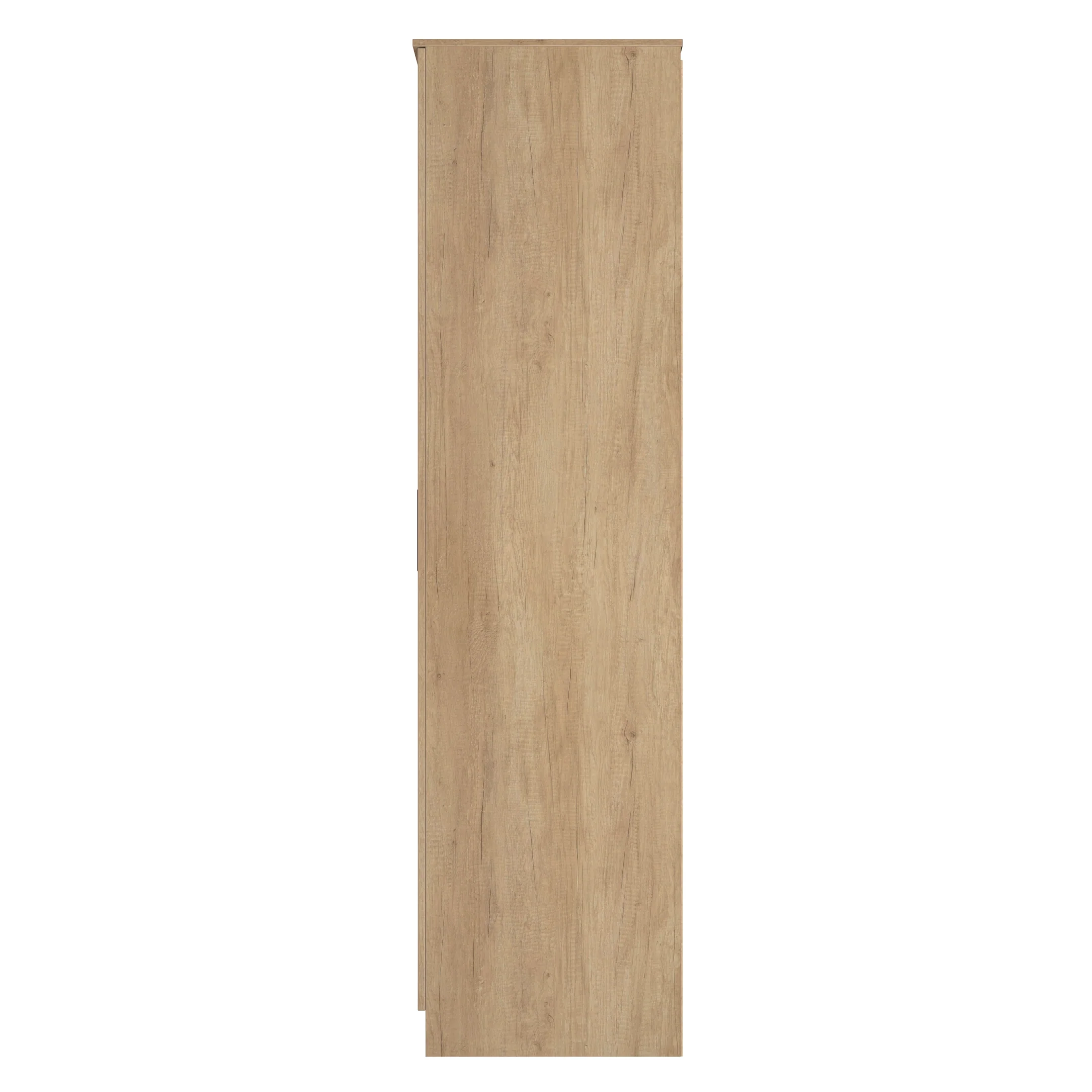 Alaska Ready Assembled 2 Door Wardrobe in Slat Effect & Nebraska Oak - Image 2