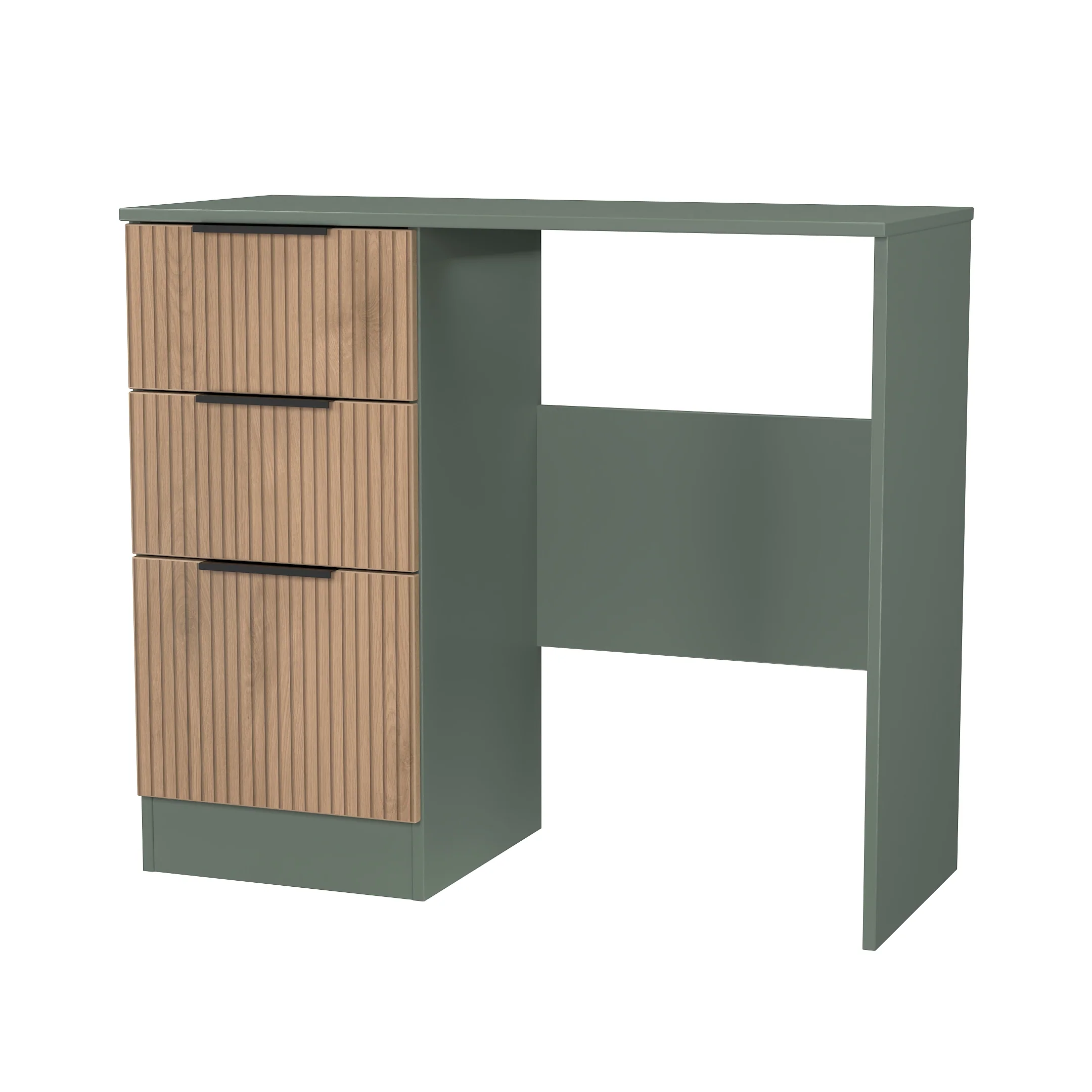 Alaska Ready Assembled Vanity in Slat Effect & Reed Green - Image 4