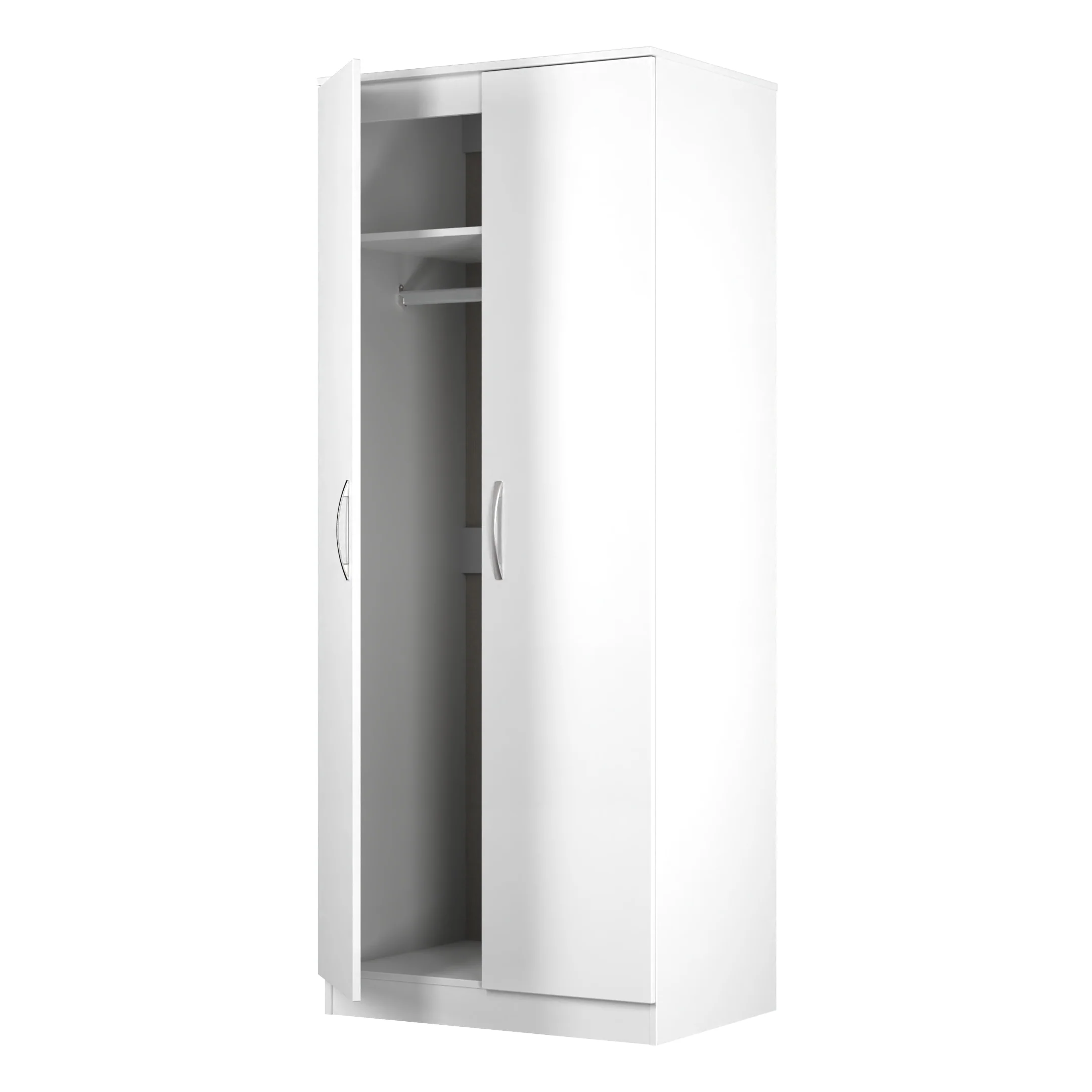 Alton Ready Assembled 2 Door Wardrobe in White Matt - Image 6