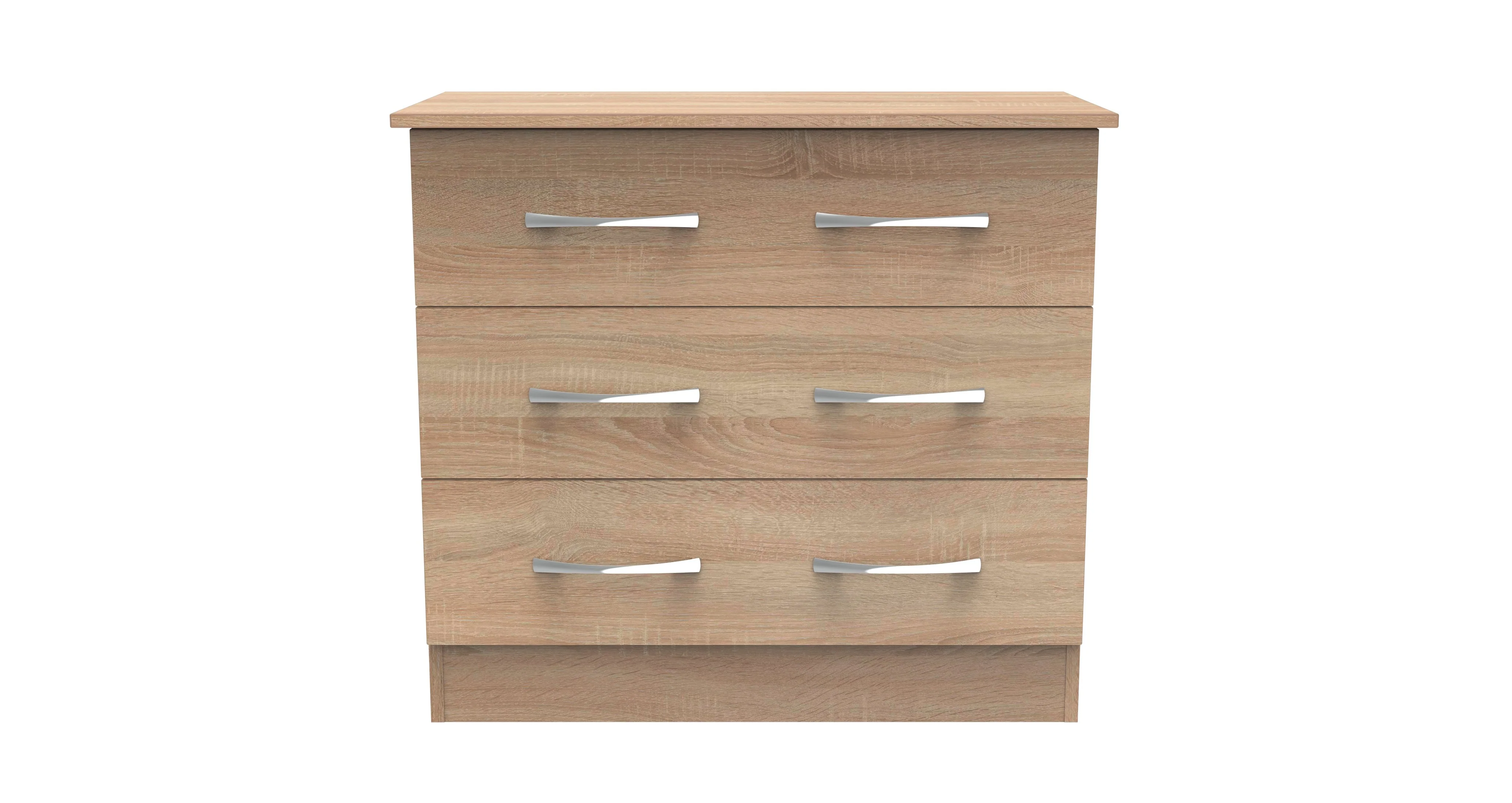 Alton Ready Assembled 3 Drawer Chest in Bardolino Oak