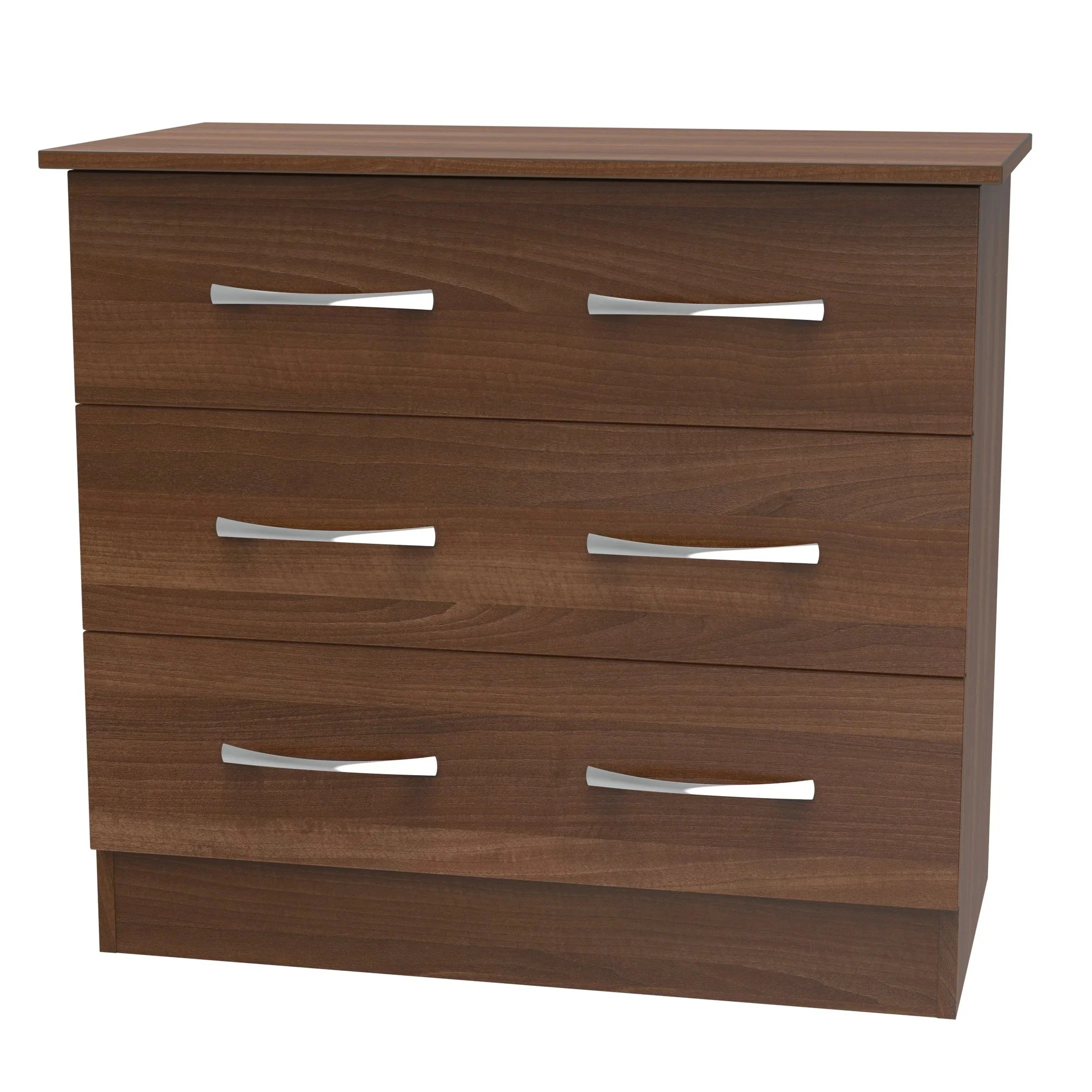 Alton Ready Assembled 3 Drawer Chest in Noche Walnut - Image 2