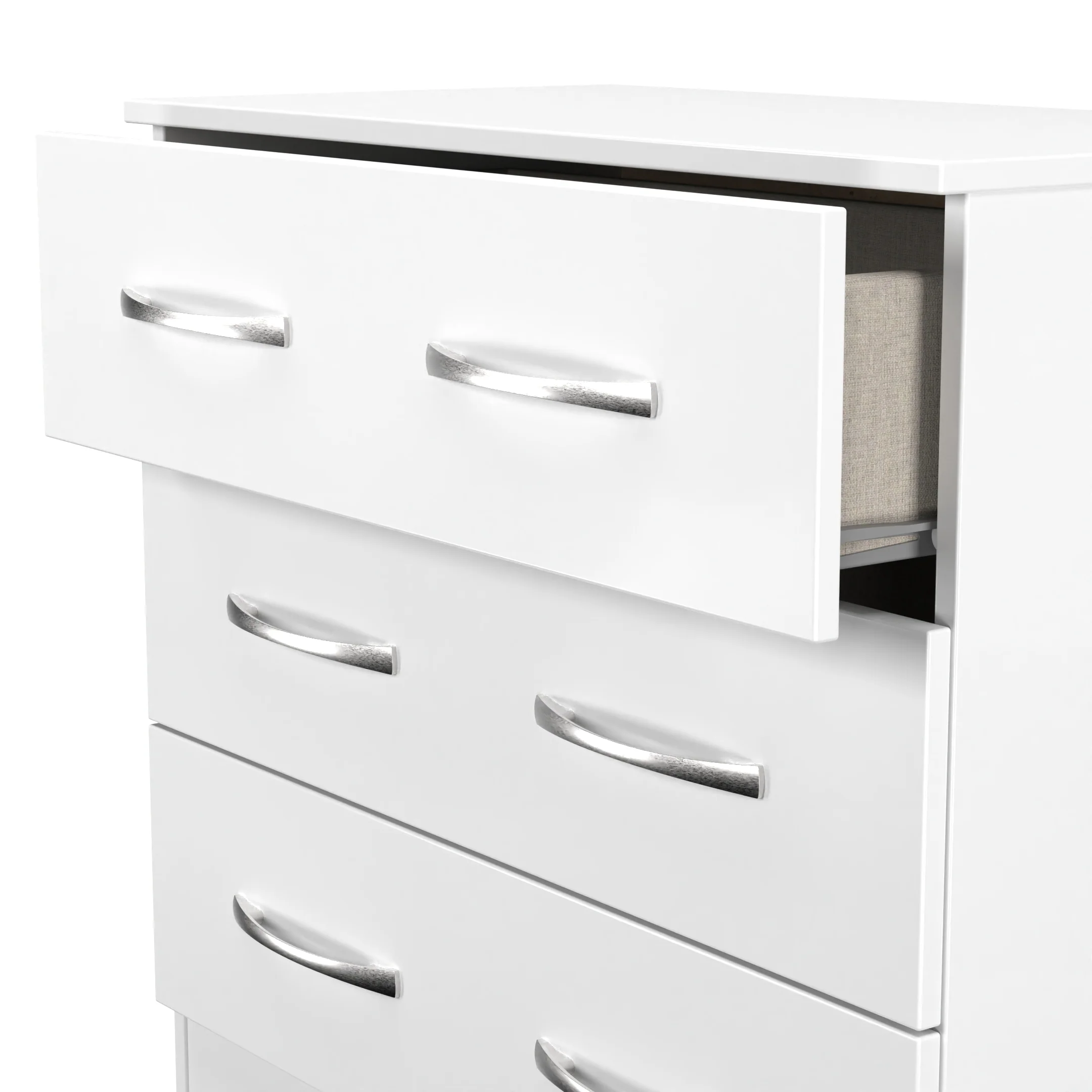 Alton Ready Assembled 3 Drawer Chest in White Matt - Image 10