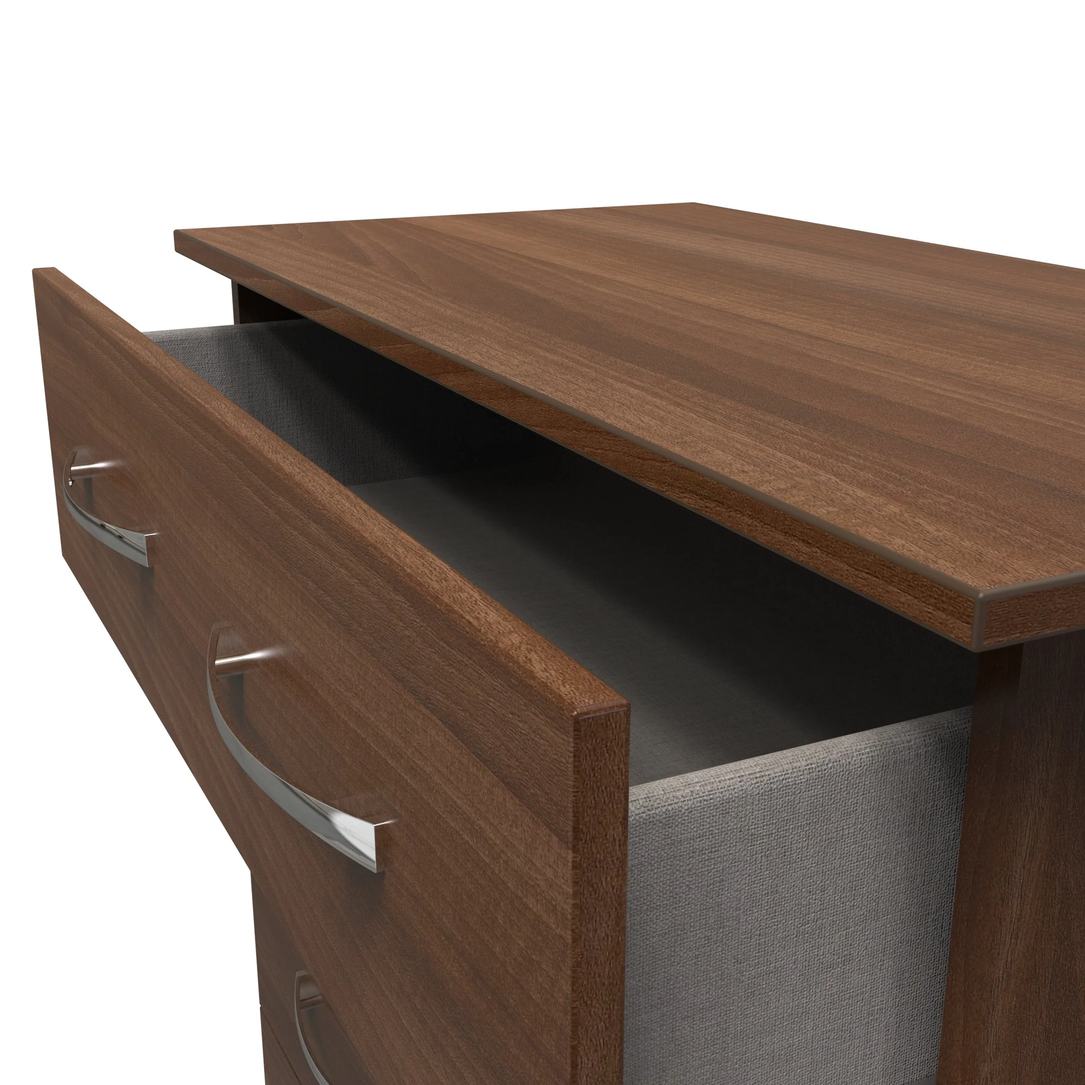Alton Ready Assembled 4 Drawer Chest in Noche Walnut - Image 5