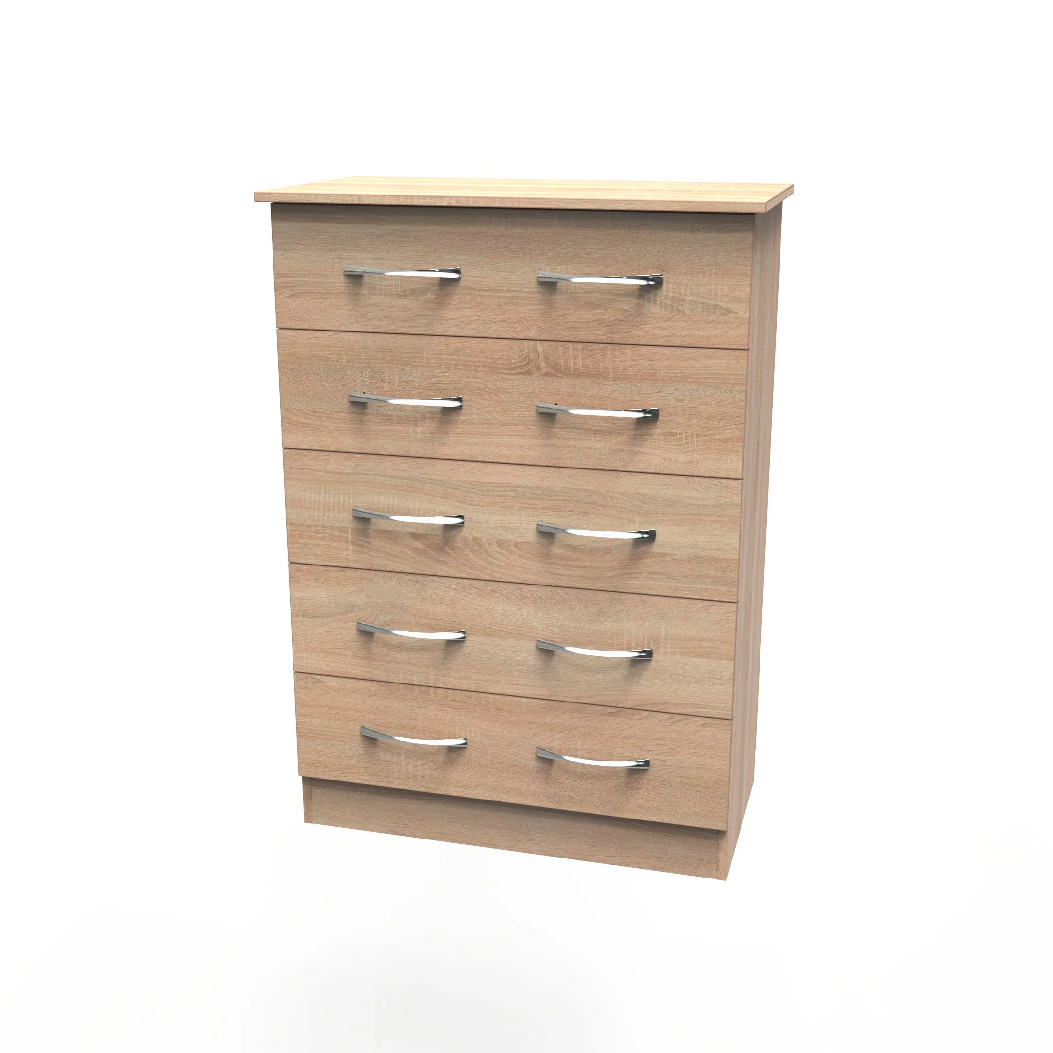 Alton Ready Assembled 5 Drawer Chest in Bardolino Oak - Image 3