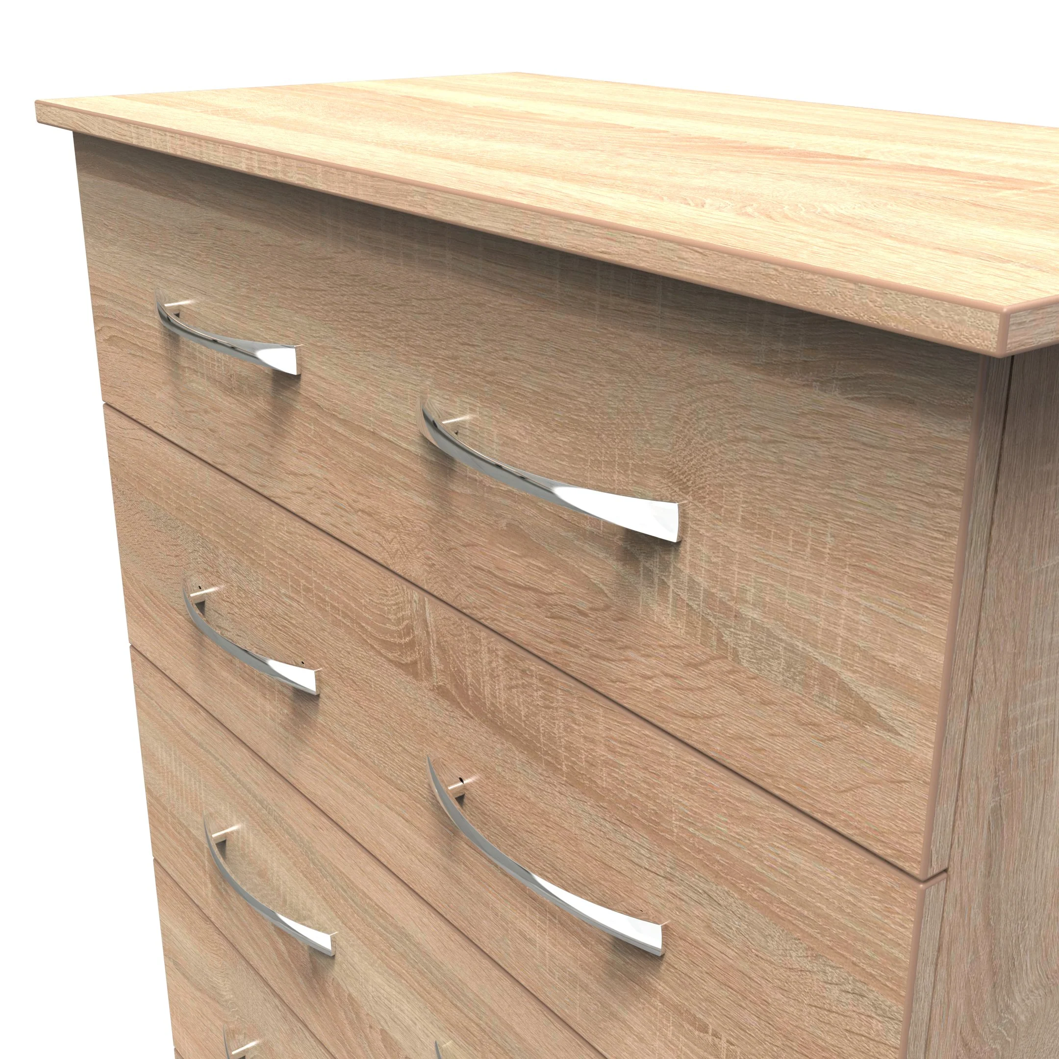 Alton Ready Assembled 5 Drawer Chest in Bardolino Oak - Image 4