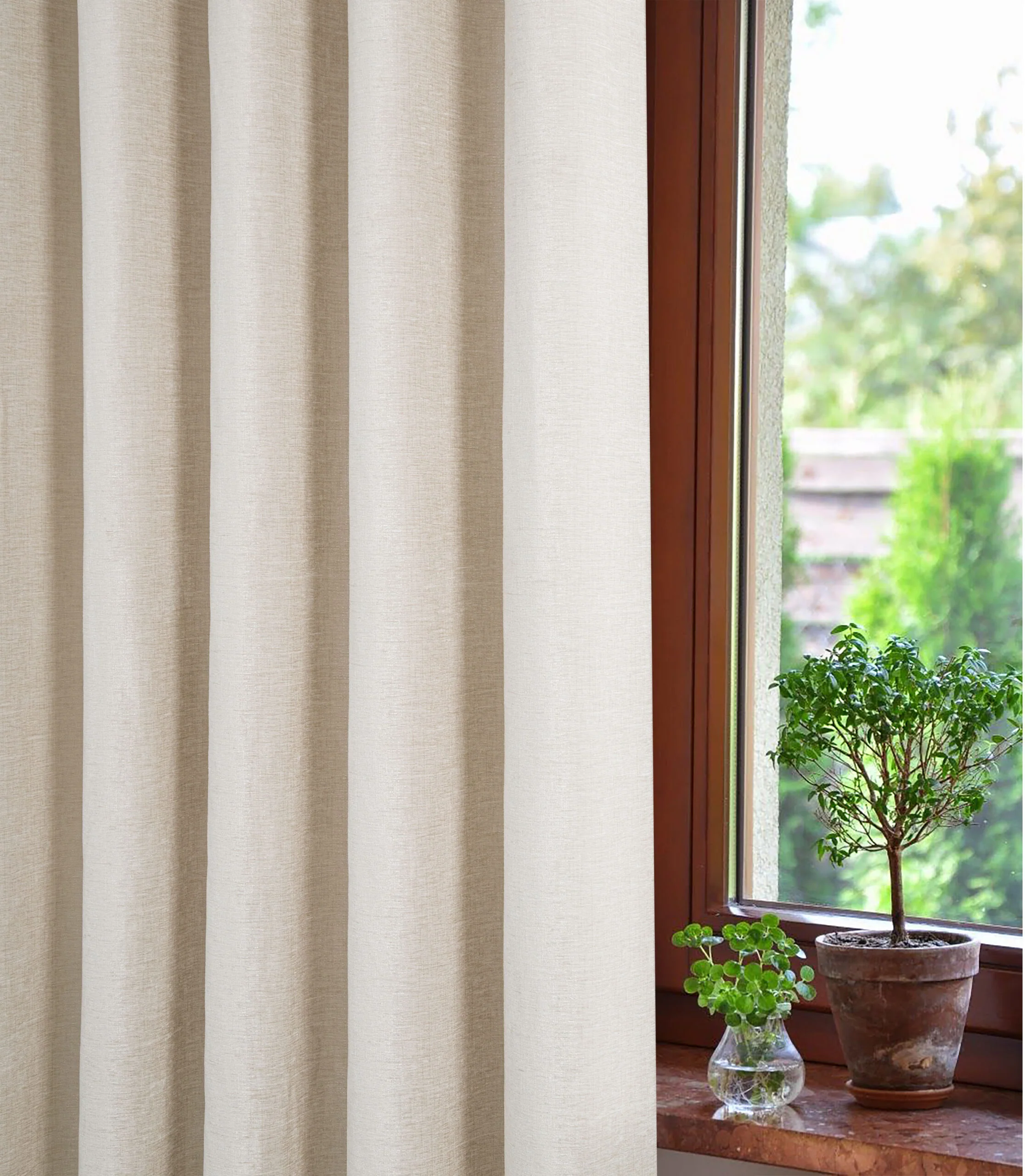 AMBERLEY NATURAL DOOR CURTAIN 66 X 84 - Image 5