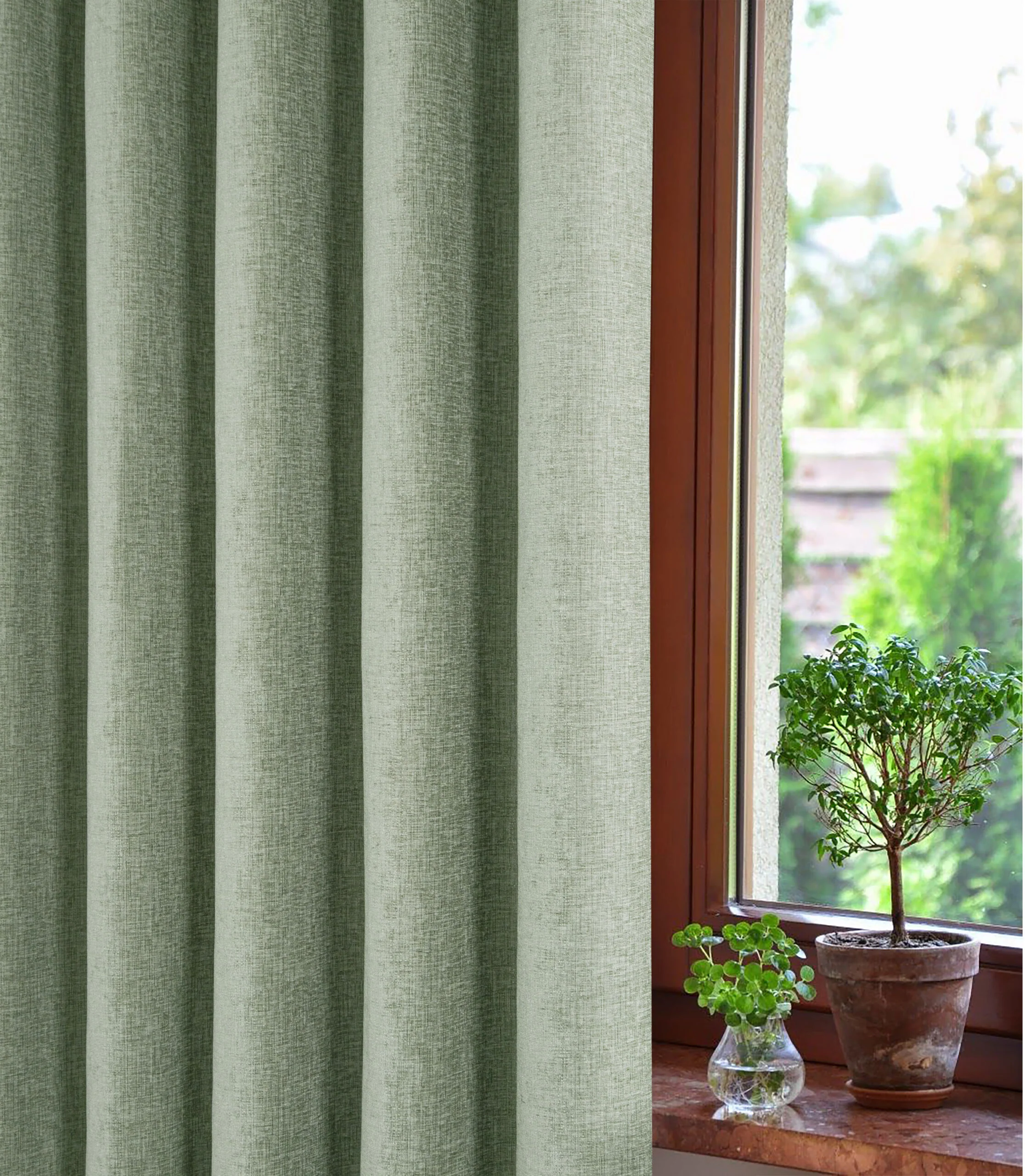 AMBERLEY SAGE EYELET CURTAINS THERMAL - Image 4