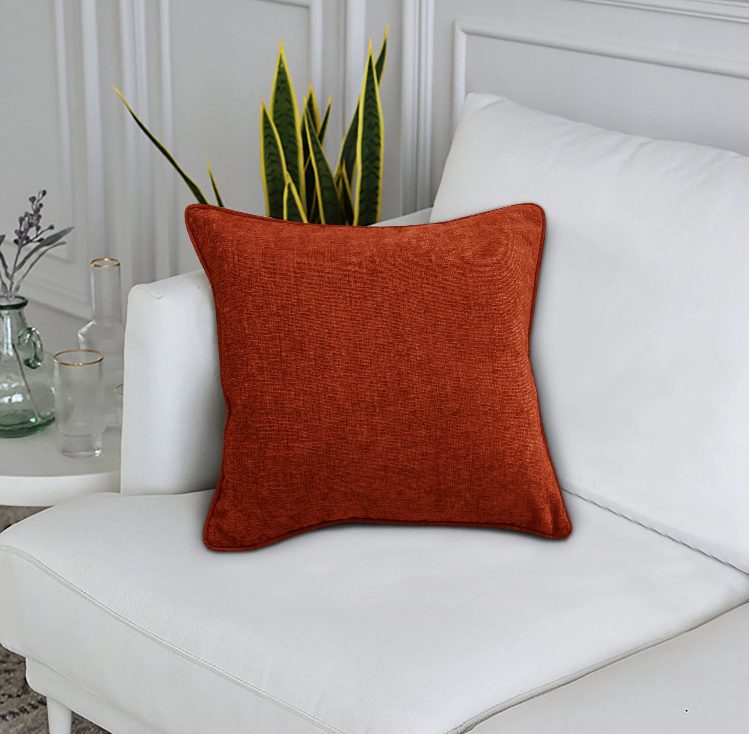 AMBERLEY TERRACOTTA CUSHION COVER - Image 7