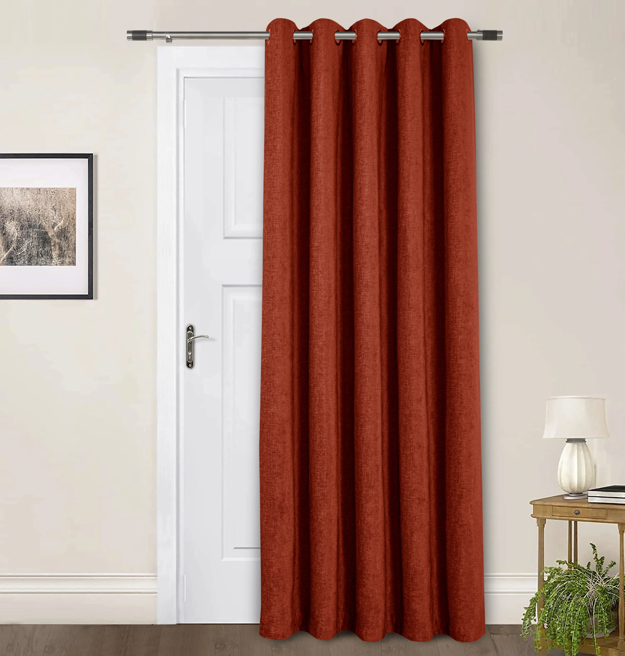 AMBERLEY TERRACOTTA DOOR CURTAIN 66 X 84