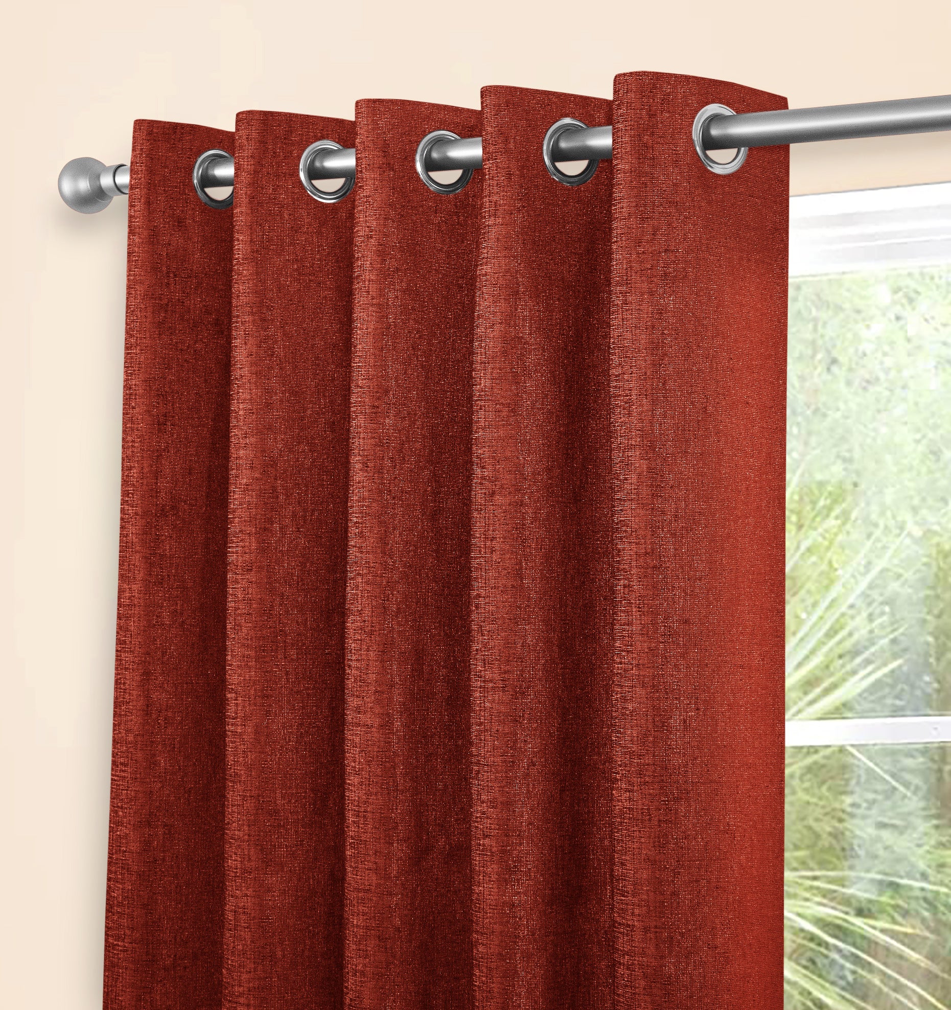 AMBERLEY TERRACOTTA DOOR CURTAIN 66 X 84 - Image 3