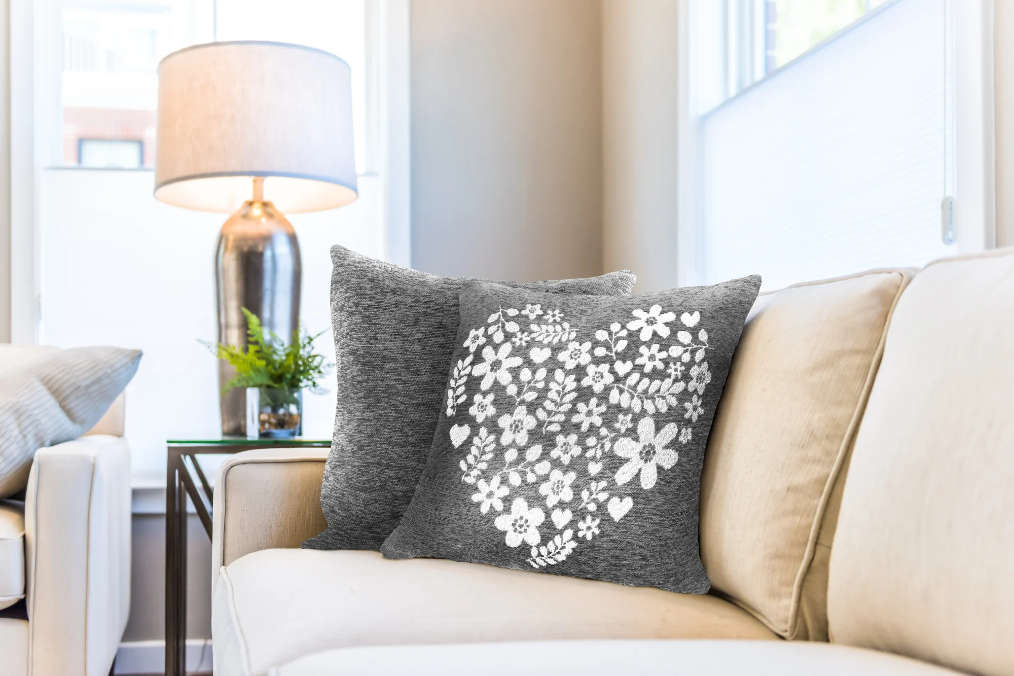 Amor Home - Cushion Cover in Charcoal
