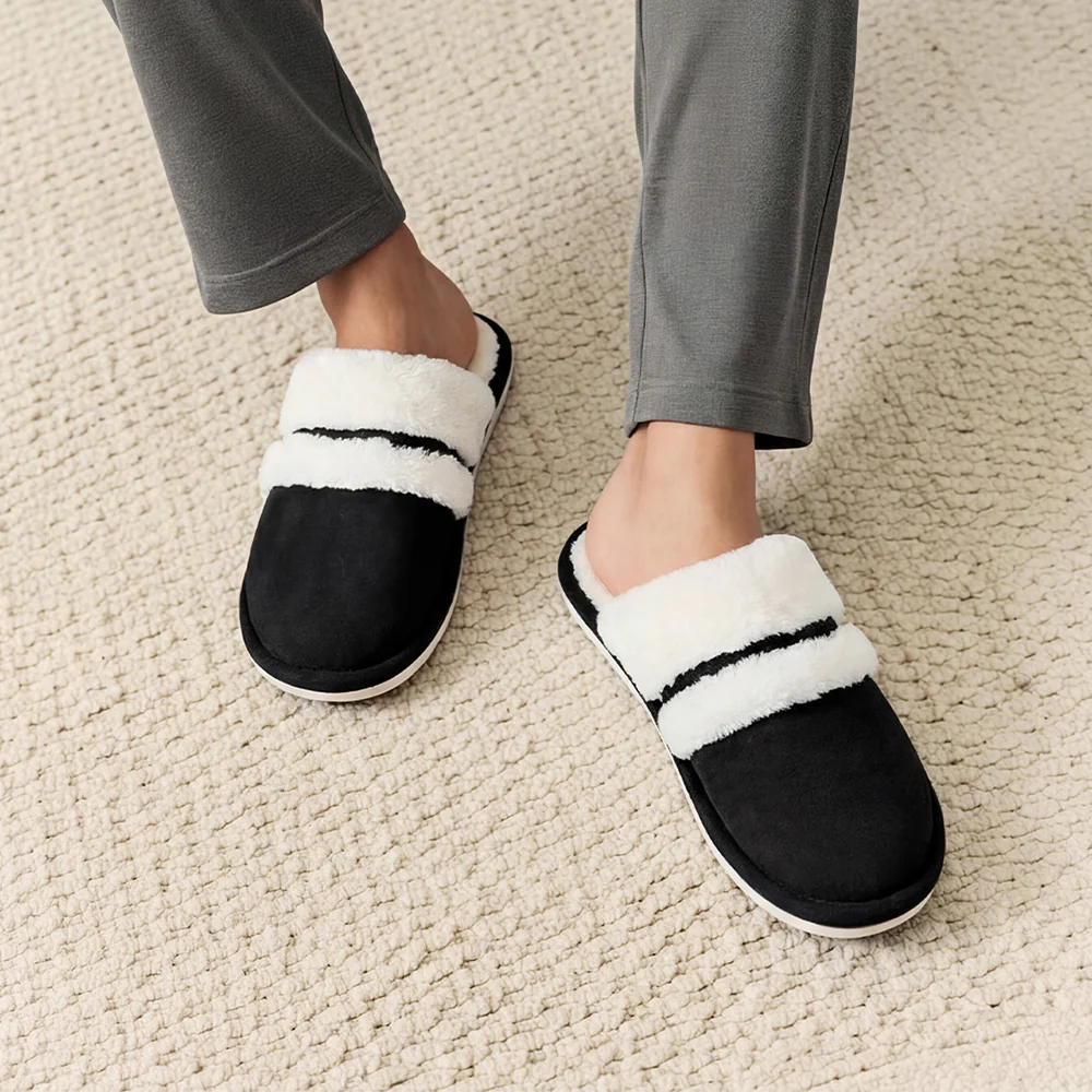 Anti-Slip & Warm Plush Slippers - Mules