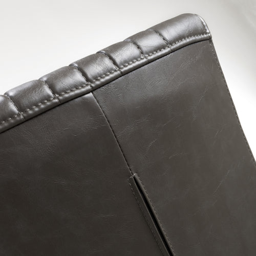 Archer Cantilever Leather Effect Grey Dining Chair - Image 9