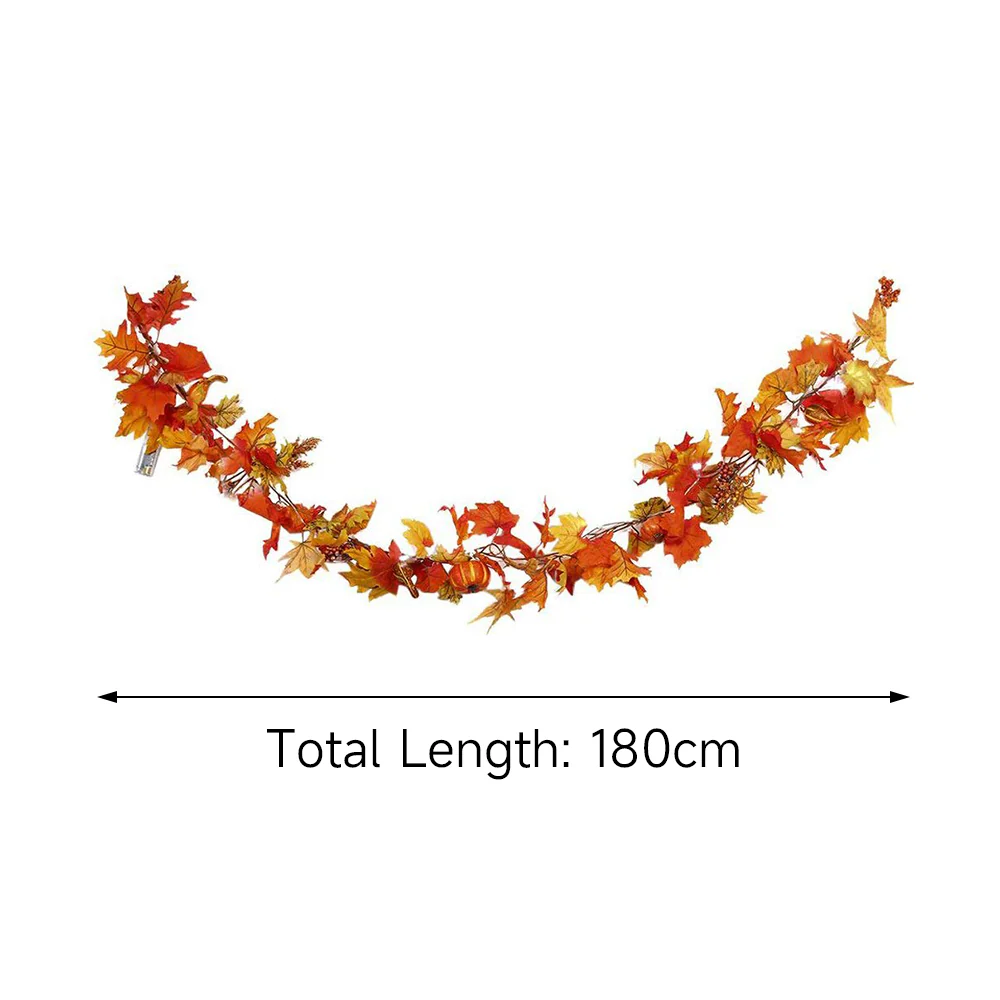 Artificial Maple Leaf Pumpkin Garland - Image 3