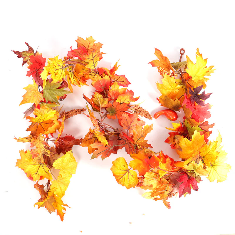 Artificial Maple Leaf Pumpkin Garland - Image 4