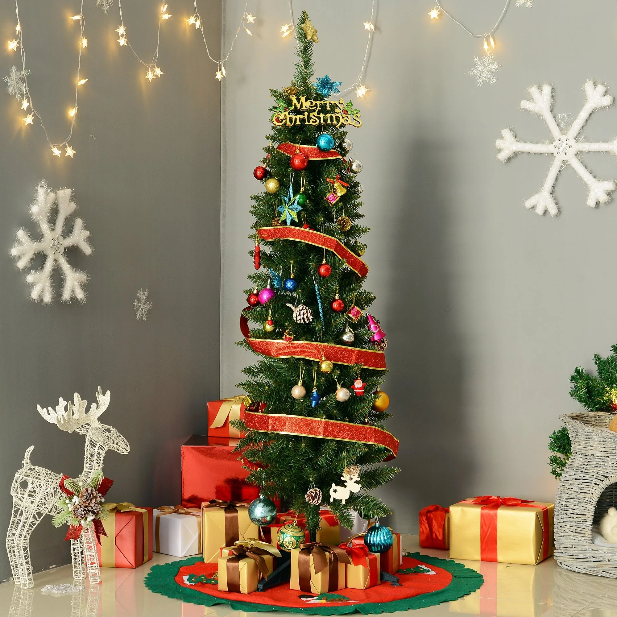 Artificial Pine Tree, 1.5m, Plastic Stand - Image 2