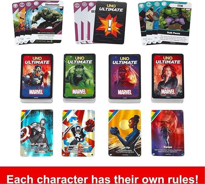 Mattel Games UNO Ultimate Marvel Card Game | Family Card Game (Ages 7+, 2–4 Players) - Image 4