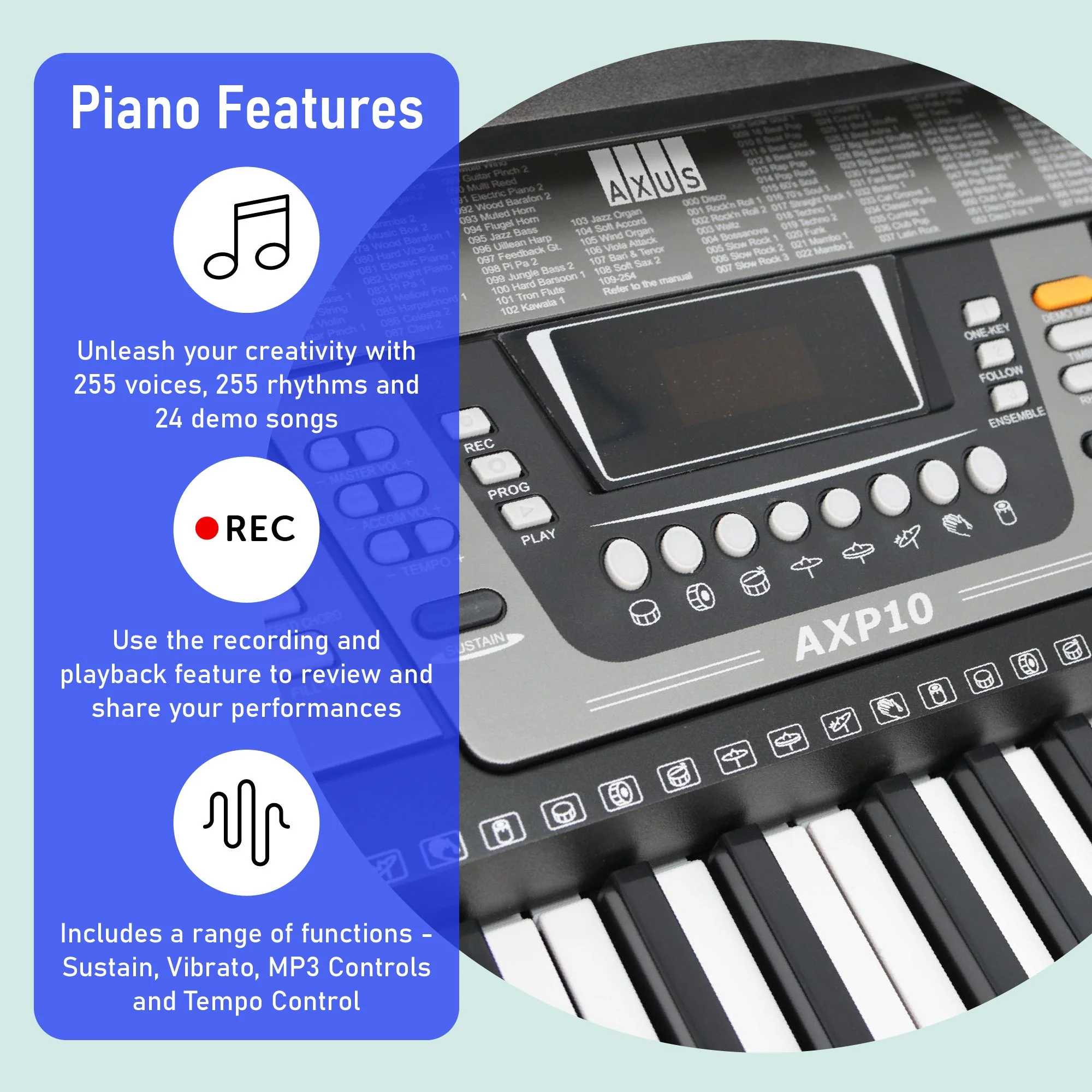 Axus 61 Key Keyboard - Image 3