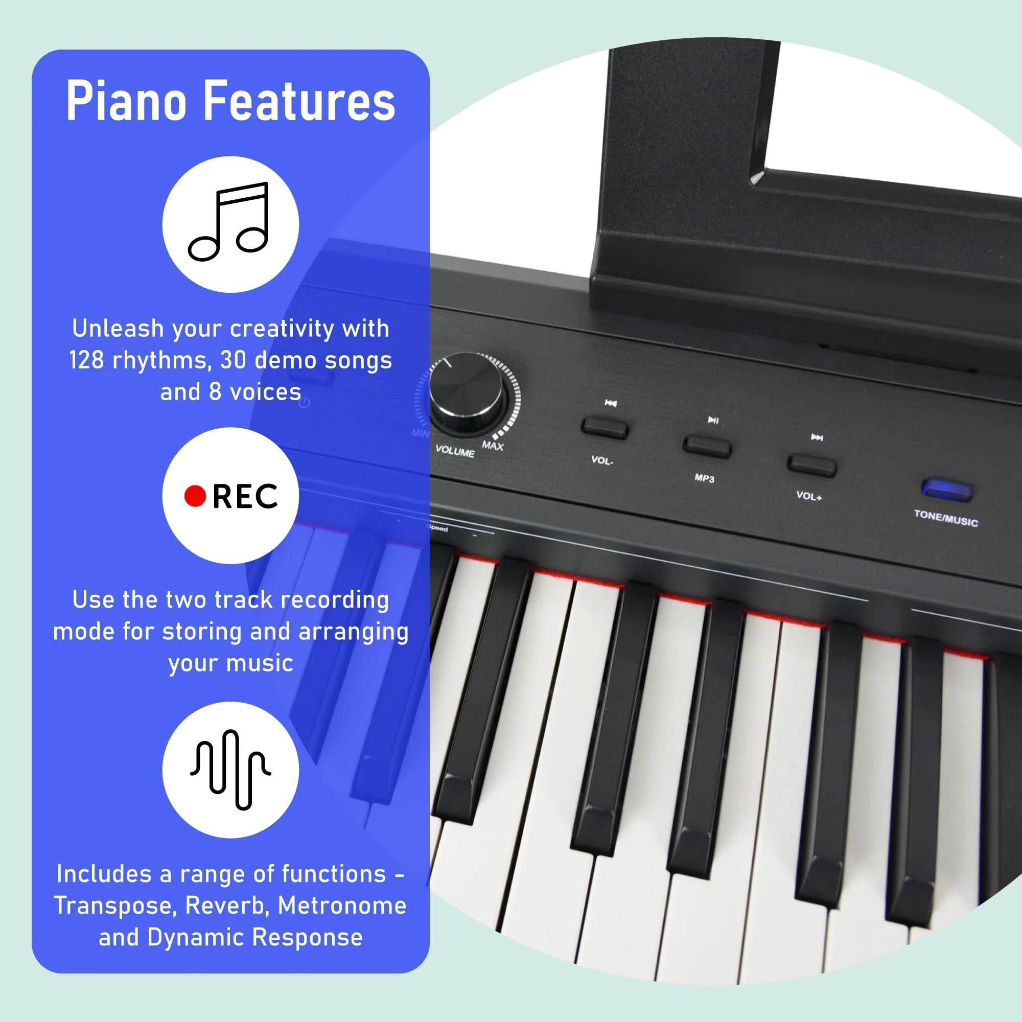 Axus 88 Note Digital Stage Piano - Image 3