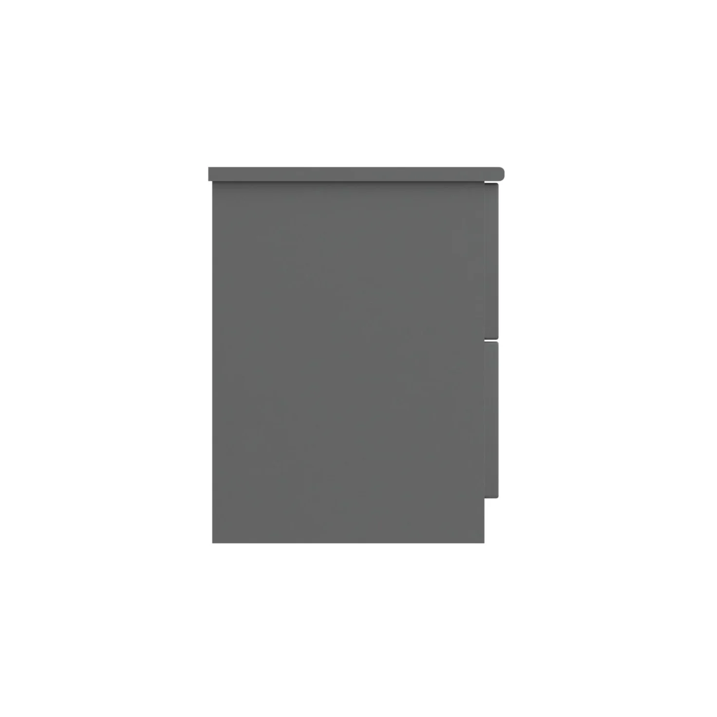 Balagio Ready Assembled Bedside Table with 2 Drawers - Dusk Grey Gloss - Image 5