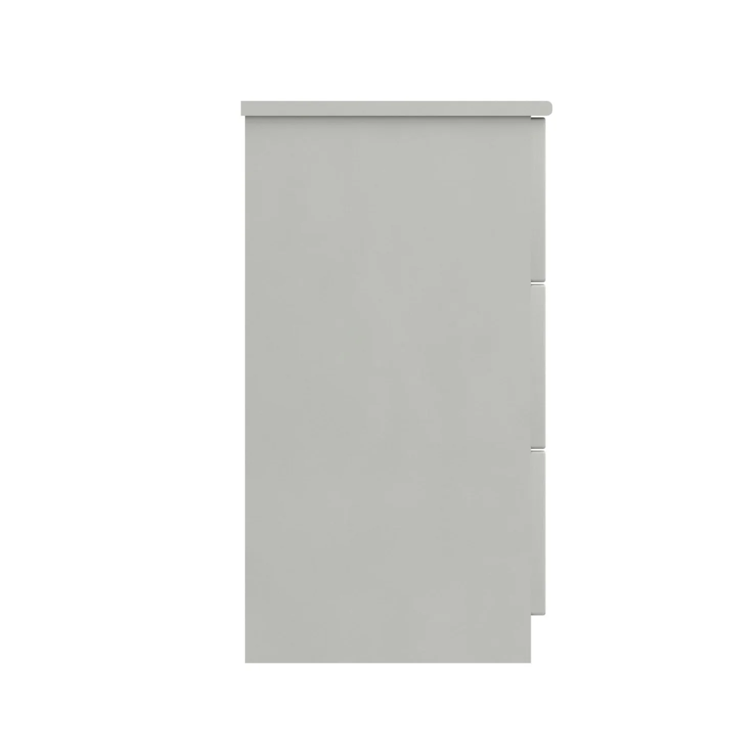 Balagio Ready Assembled Bedside Table with 3 Drawers - White Gloss - Image 5