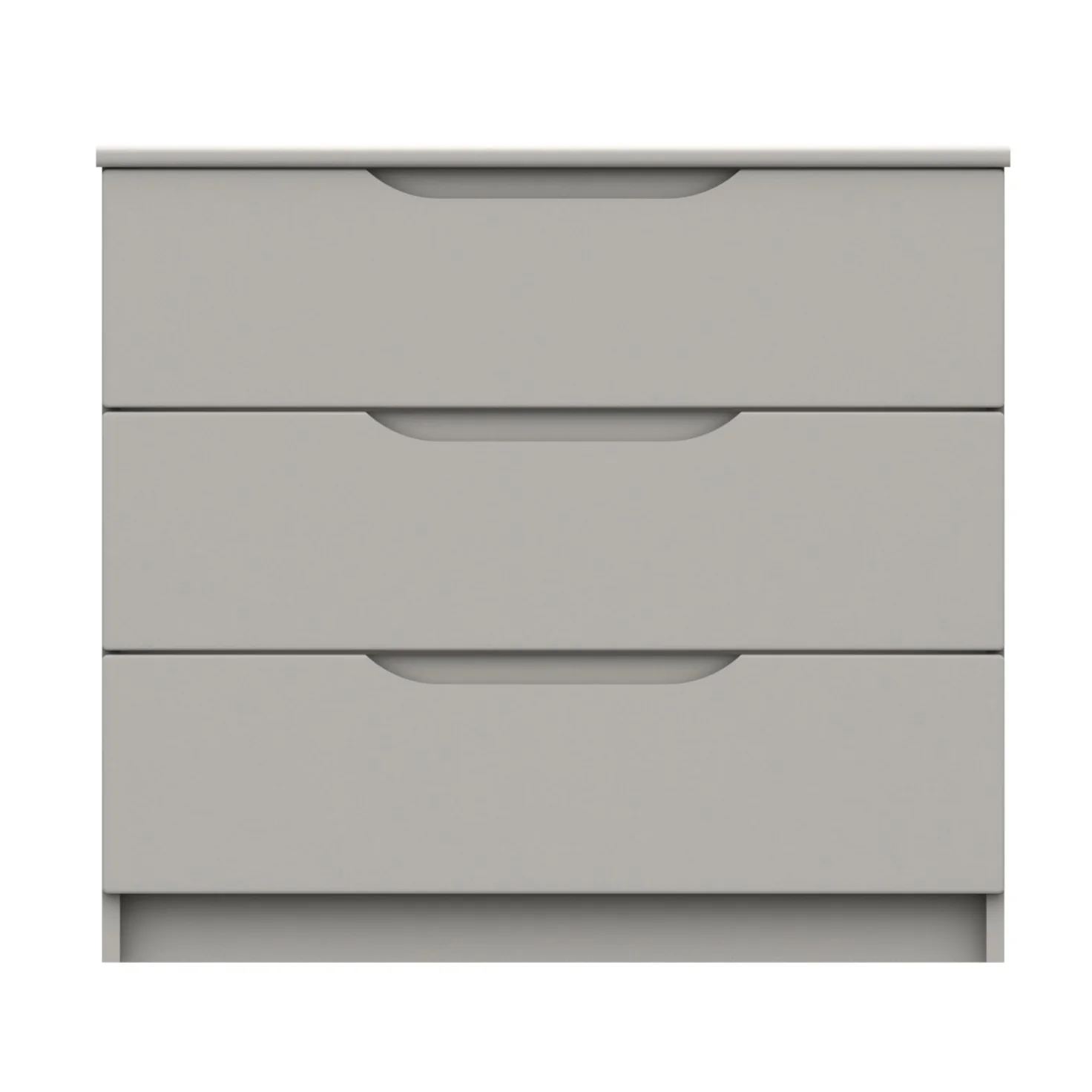 Balagio Ready Assembled Chest of Drawers with 3 Drawers - Light Grey Gloss - Image 4