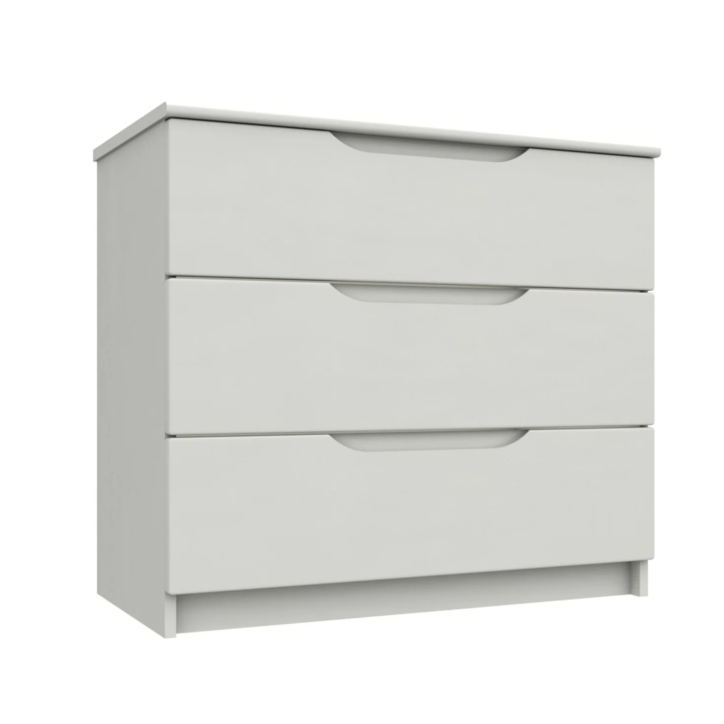 Balagio Ready Assembled Chest of Drawers with 3 Drawers - White Gloss - Image 3