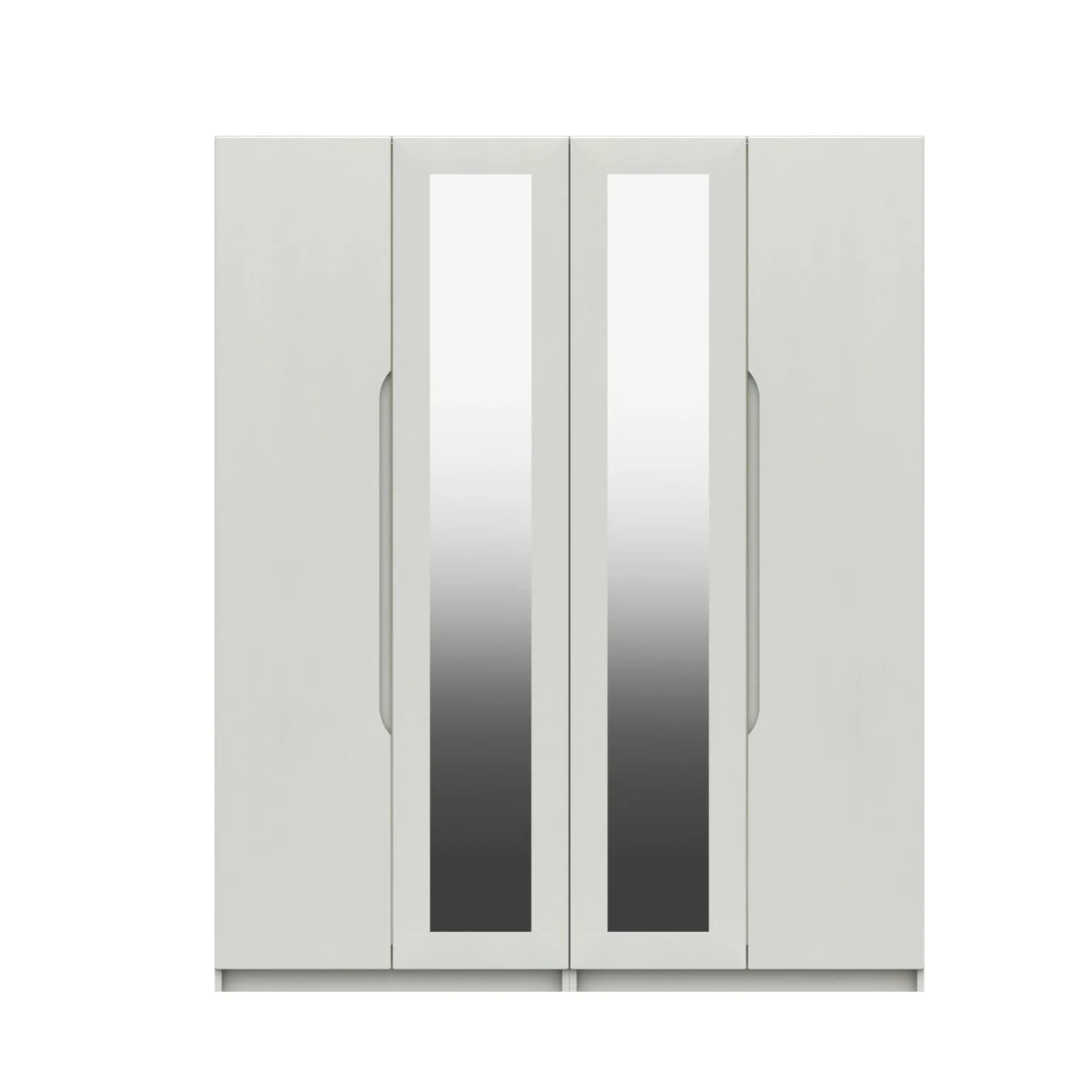 Balagio Ready Assembled Wardrobe with 4 Doors & 2 Mirrors - White Gloss - Image 4