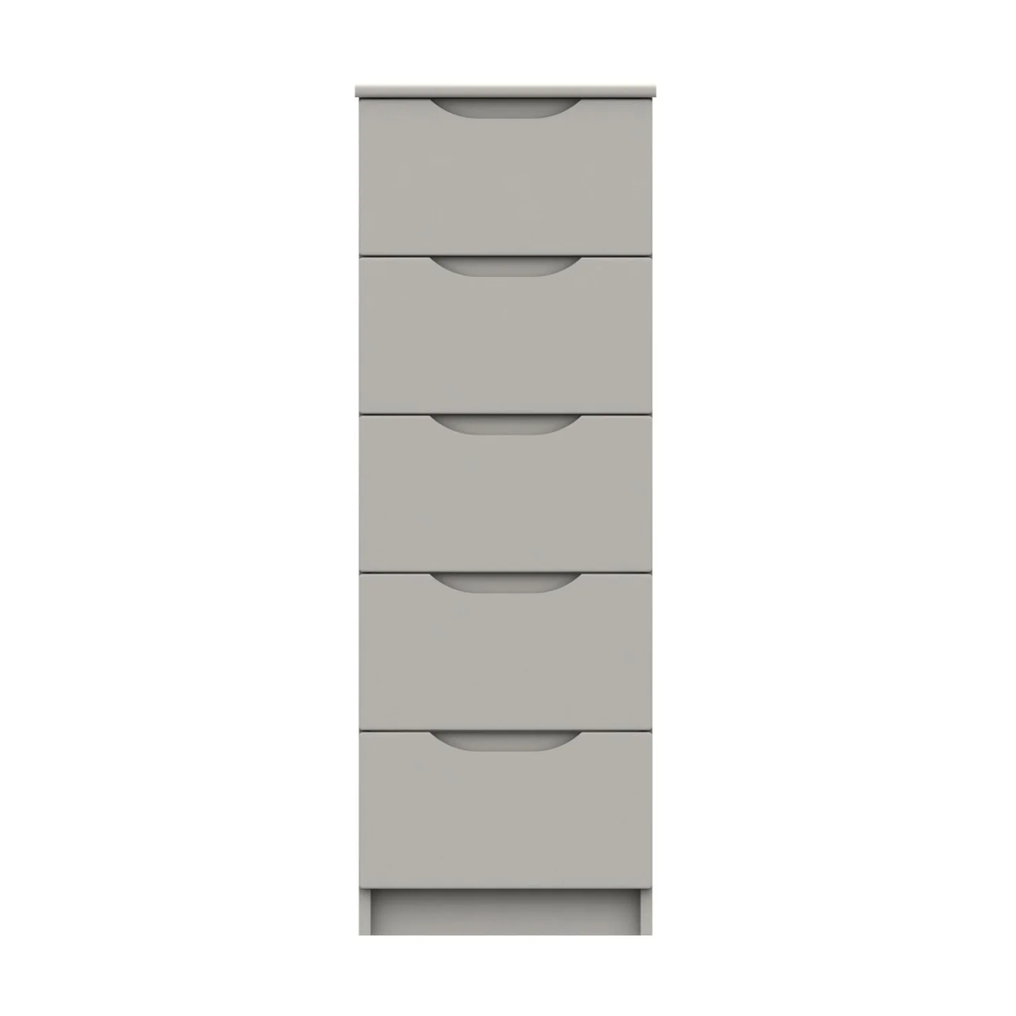 Balagio Ready Assembled Chest of Drawers with 5 Drawers Tallboy - Light Grey Gloss - Image 4