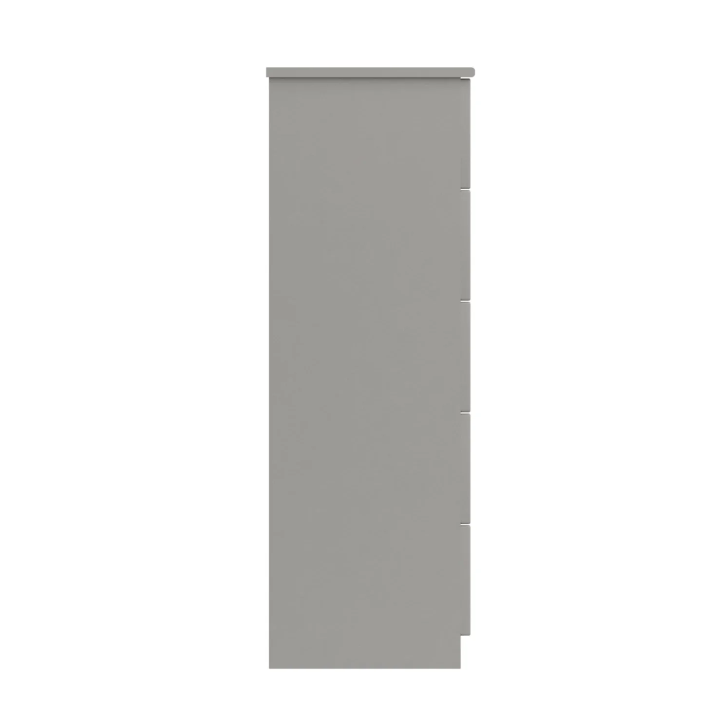 Balagio Ready Assembled Chest of Drawers with 5 Drawers Tallboy - Light Grey Gloss - Image 5