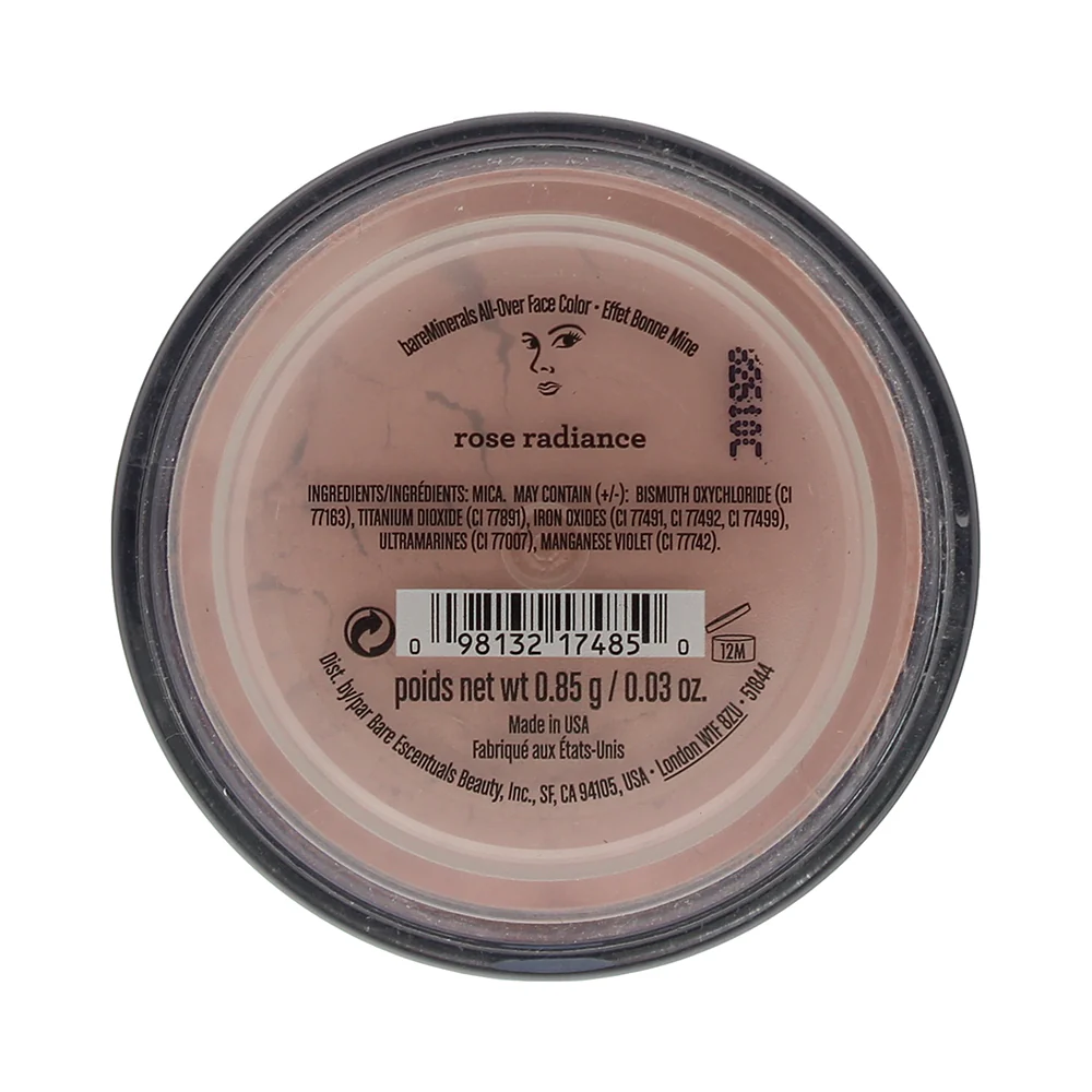 Bare Minerals All Over Face Color Rose Radiance Blush 0.85g - Image 2