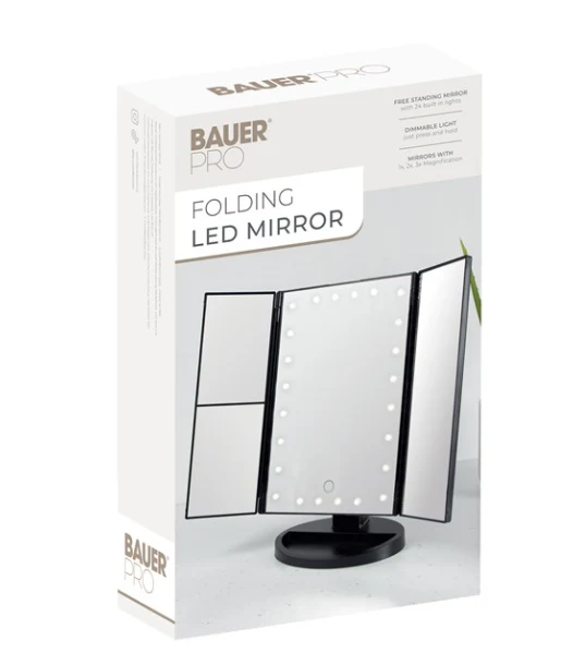 Bauer Led Foldable Mirror Black - Image 2