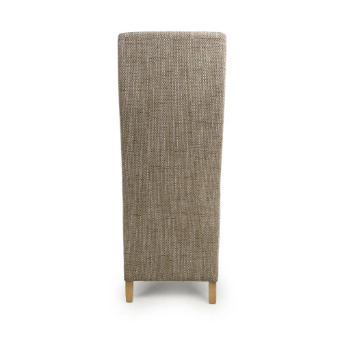 Baxter Wave Back Tweed Oatmeal Dining Chair - Set Of 2 - Image 5