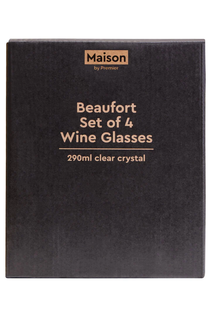 Beaufort Set of 4 Crystal Wine Glasses - Image 7