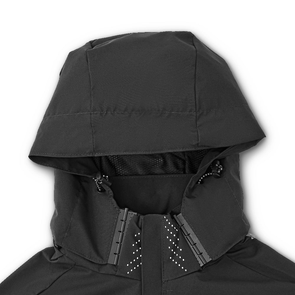 Black Waterproof Softshell Jacket with Hood - Image 5