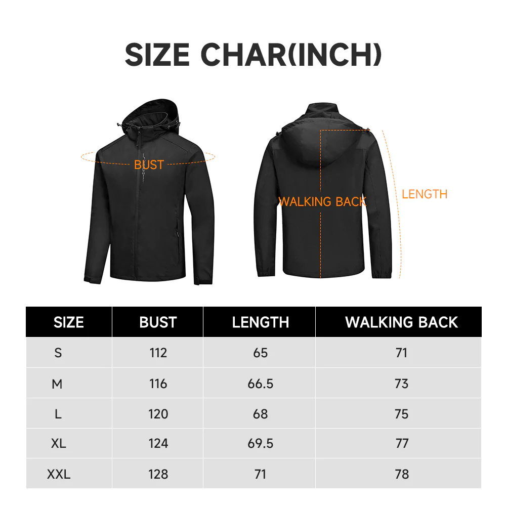 Black Waterproof Softshell Jacket with Hood - Image 8