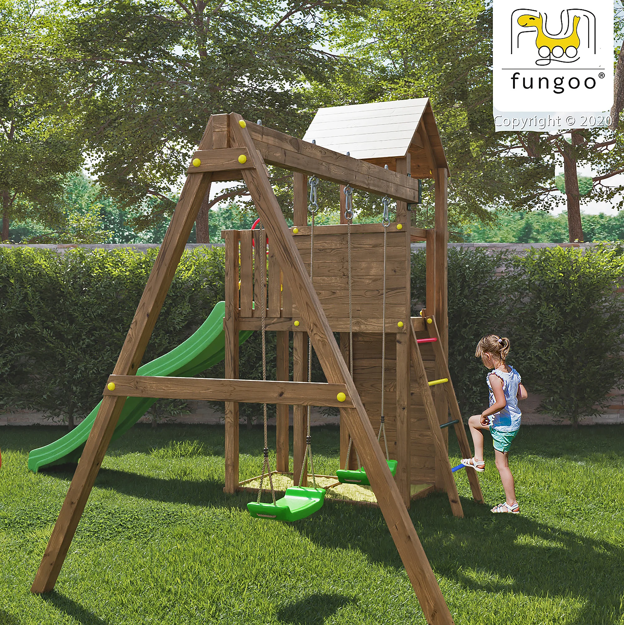 Boomer Playfort - Climbing Frame With Swings And Slide - Image 4