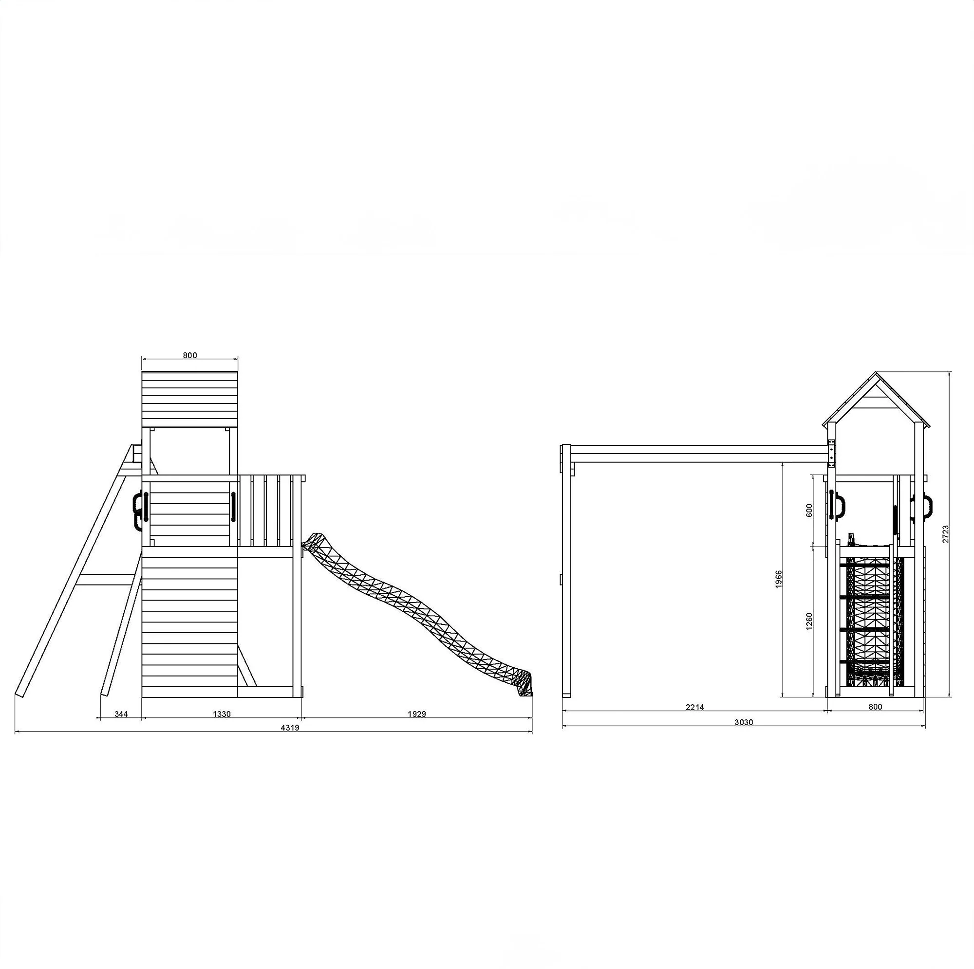 Boomer Playfort - Climbing Frame With Swings And Slide - Image 6