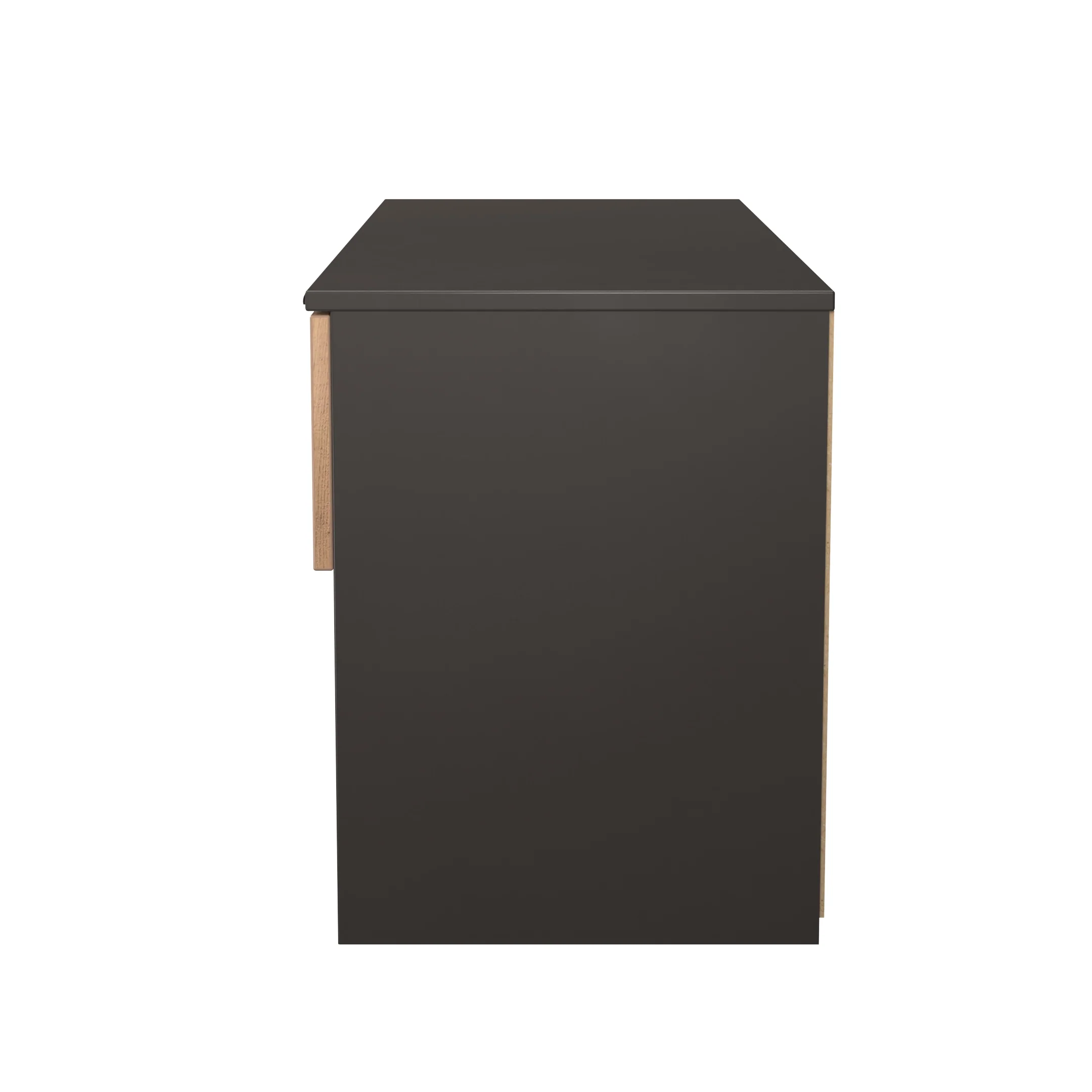 Bora 2 Drawer Bed Box in Gold Craft Oak & Graphite - Ready Assembled - Image 2