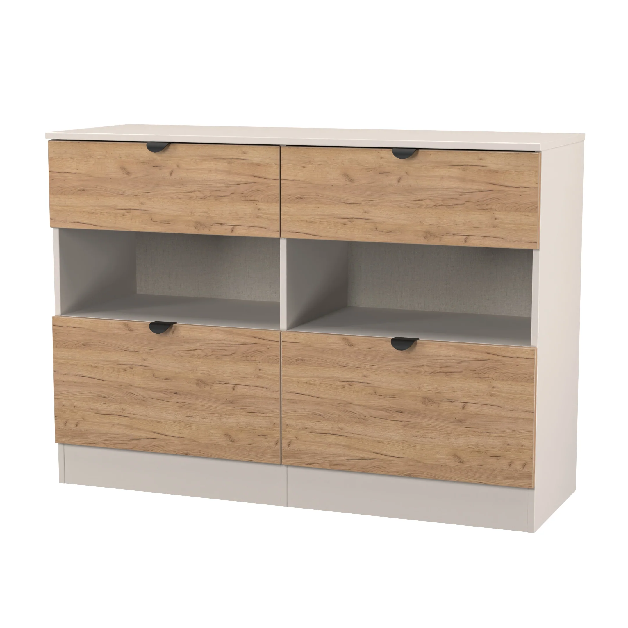 Bora 4 Drawer Midi Chest in Gold Craft Oak & Kashmir - Ready Assembled - Image 3
