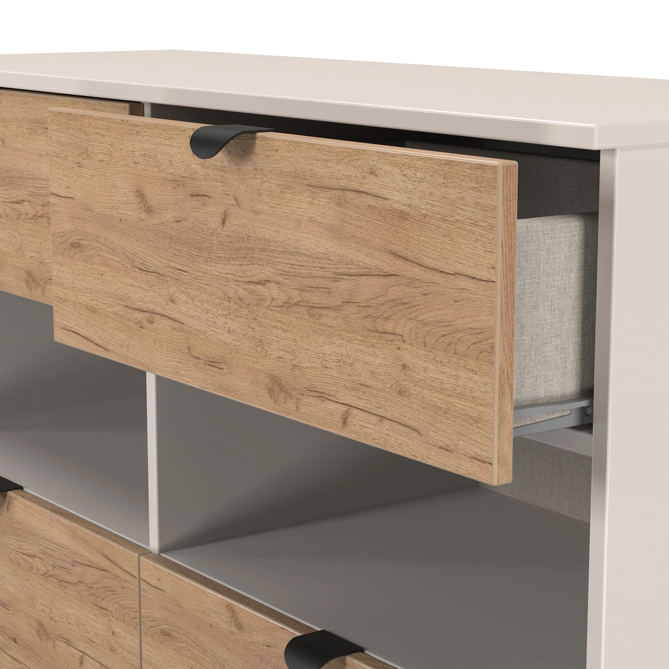 Bora 4 Drawer Midi Chest in Gold Craft Oak & Kashmir - Ready Assembled - Image 5